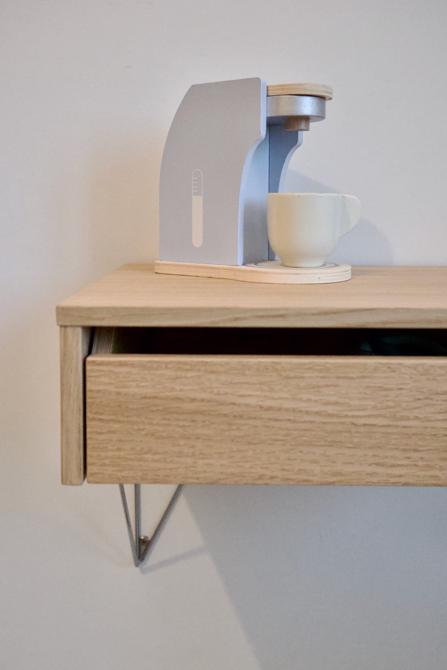 jouet en bois machine à café capsule nespresso bleue blanche