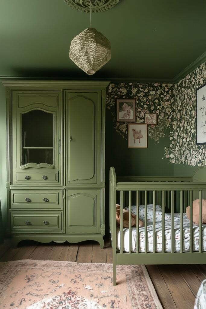 armoire parisienne kaki mobilier ton sur ton