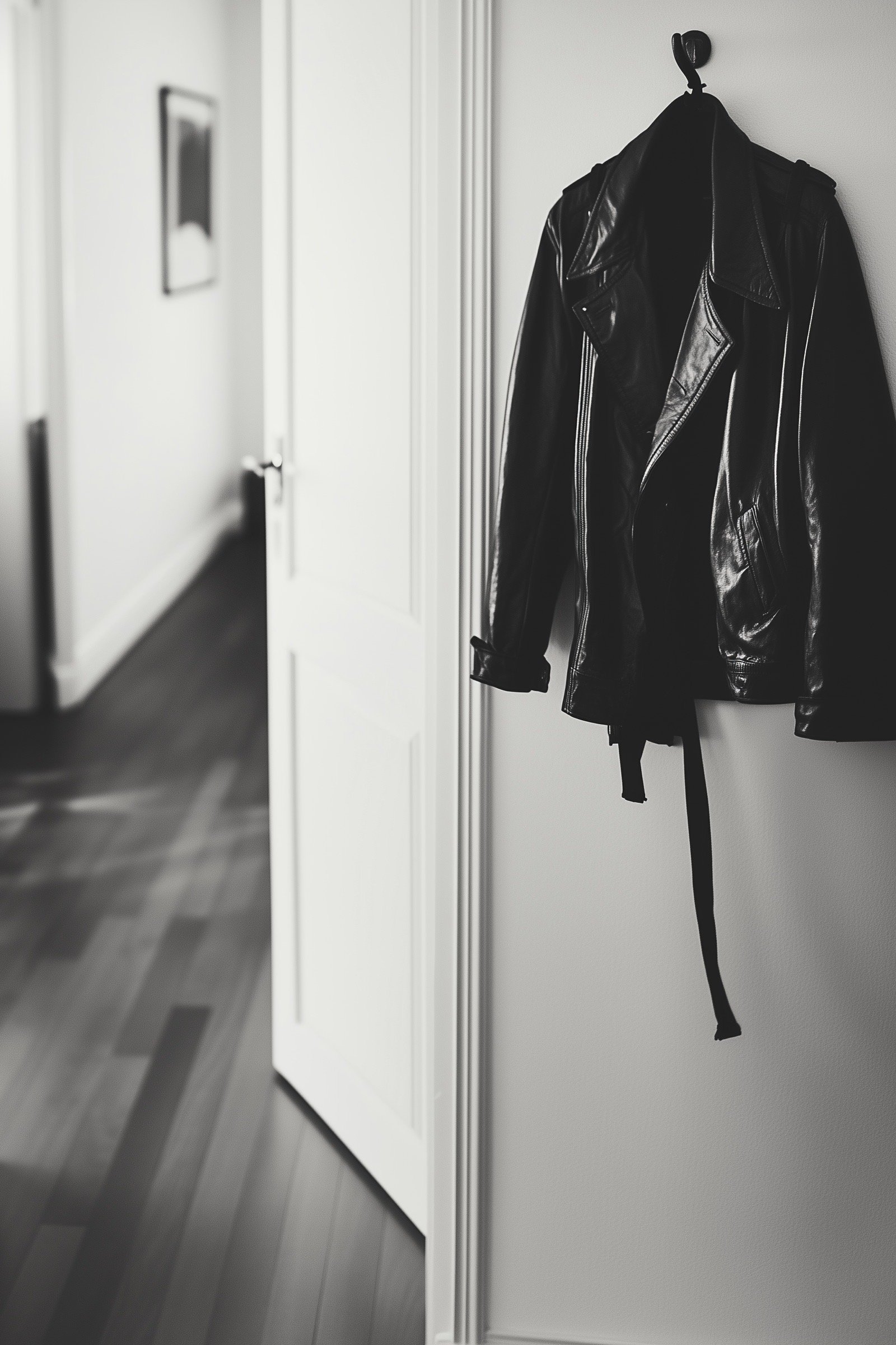 entrée déco appartement parisien noir blanc