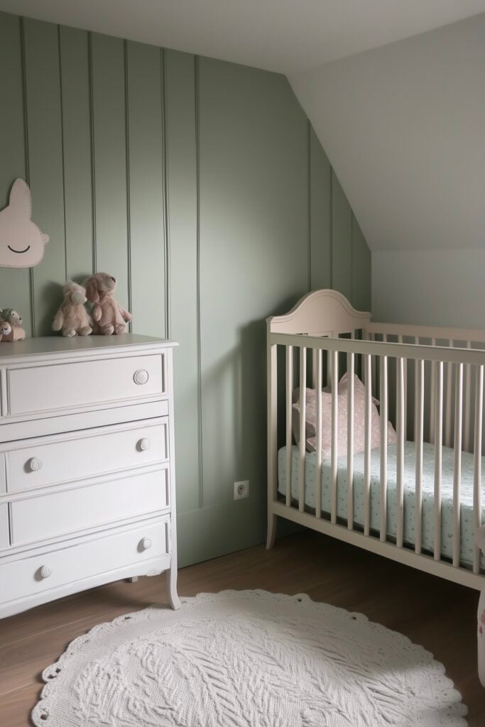 coin nuit bébé sous les toits en pente