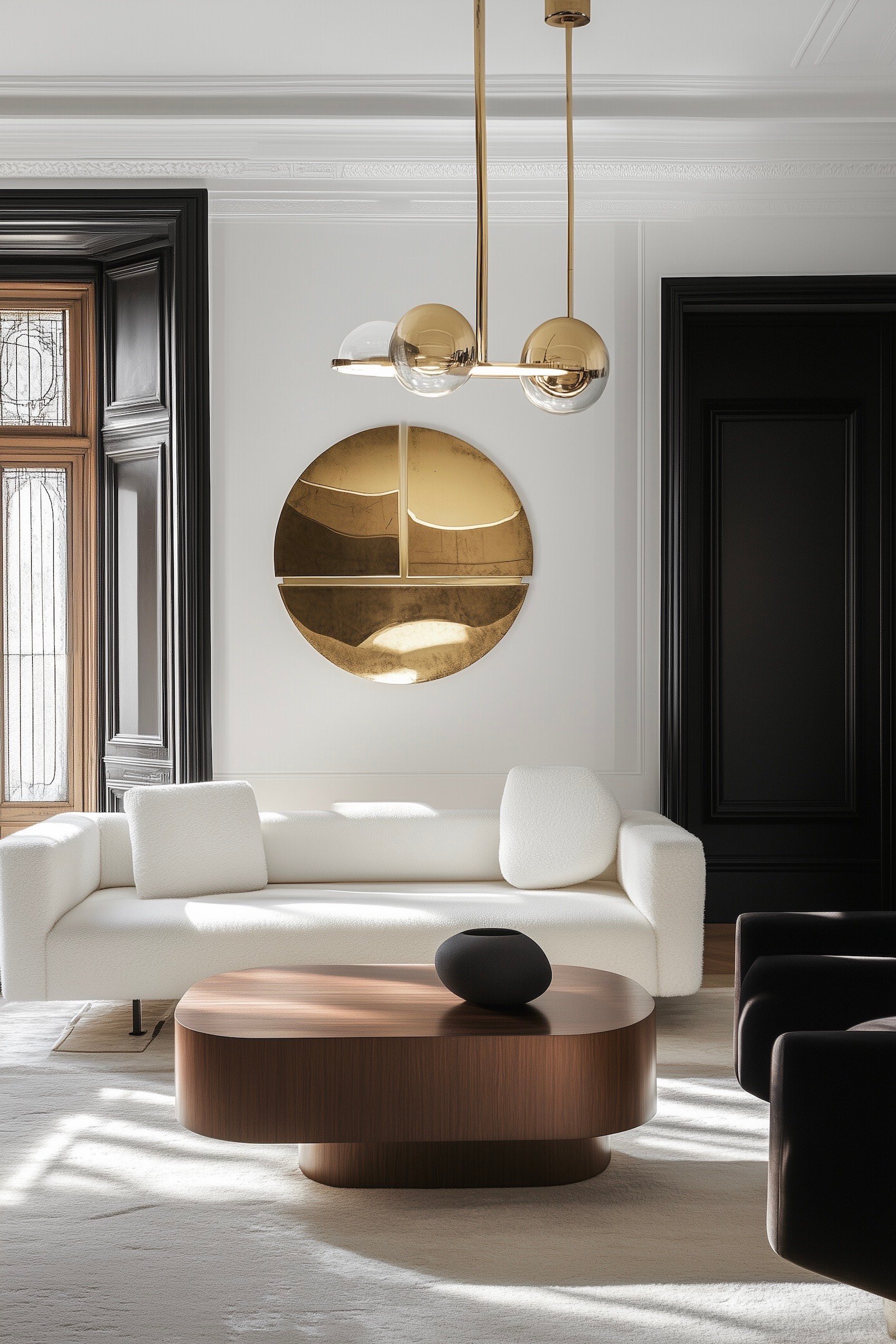 décoration séjour appartement parisien Haussmann chic