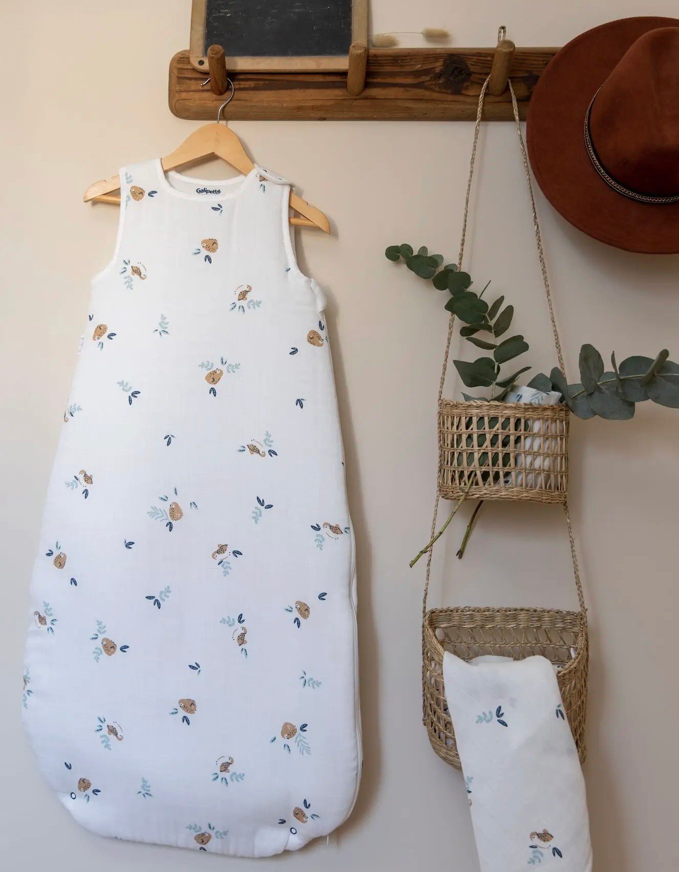 gigoteuse hiver gaze de coton bio thème campagne chic