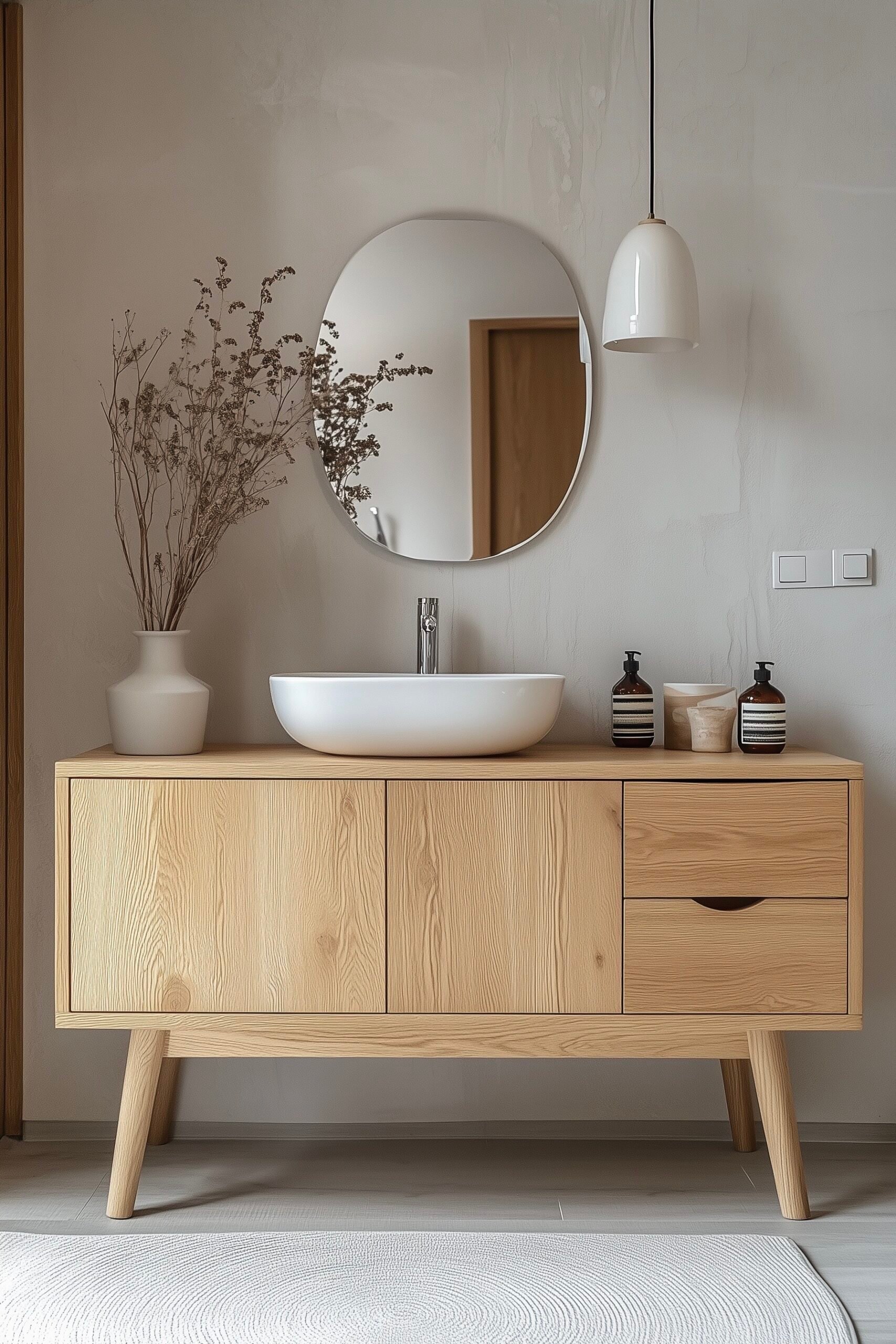 idée déco salle de bain brut nature