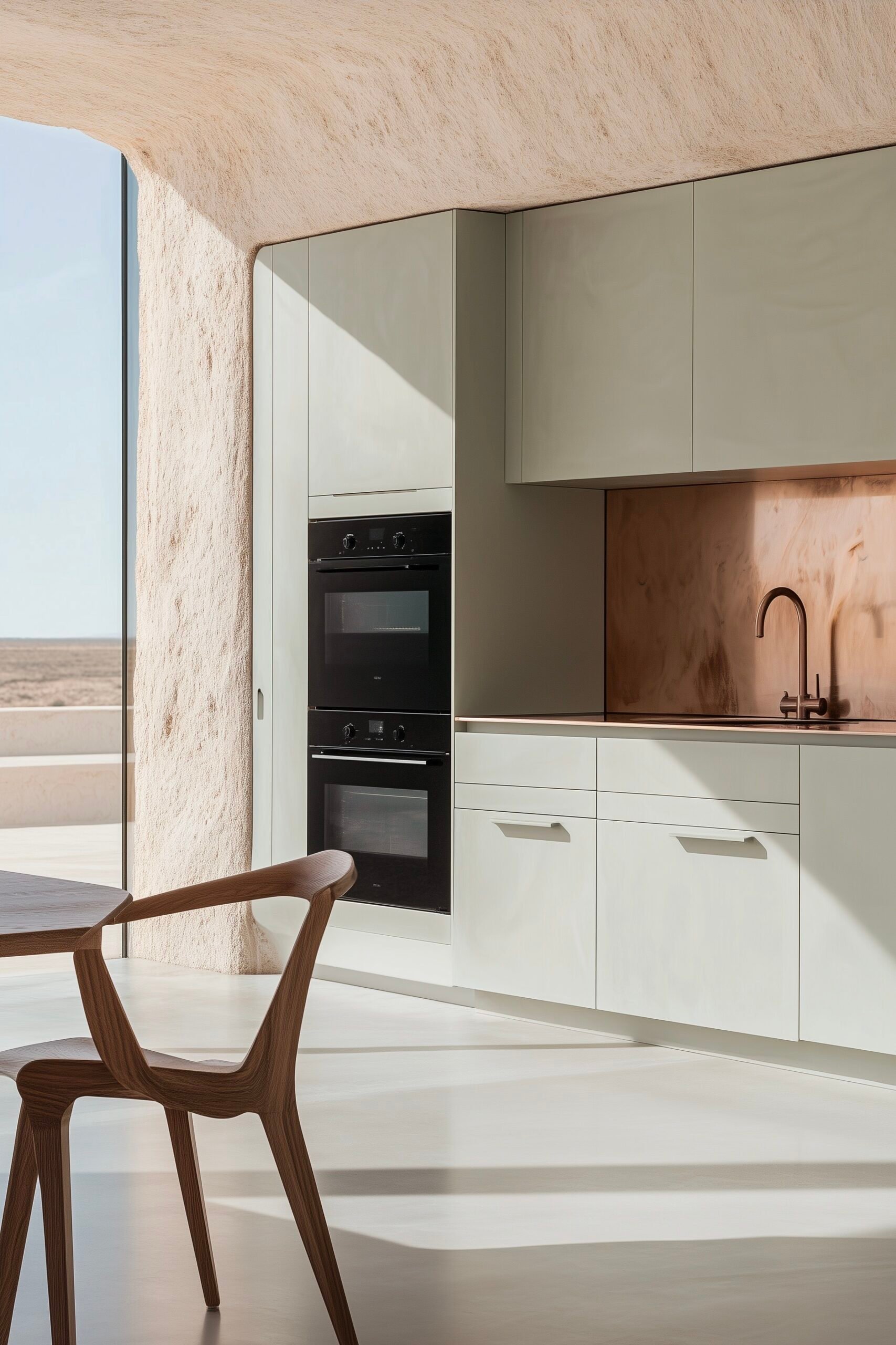 sol unifié salle à manger cuisine illusion grandeur