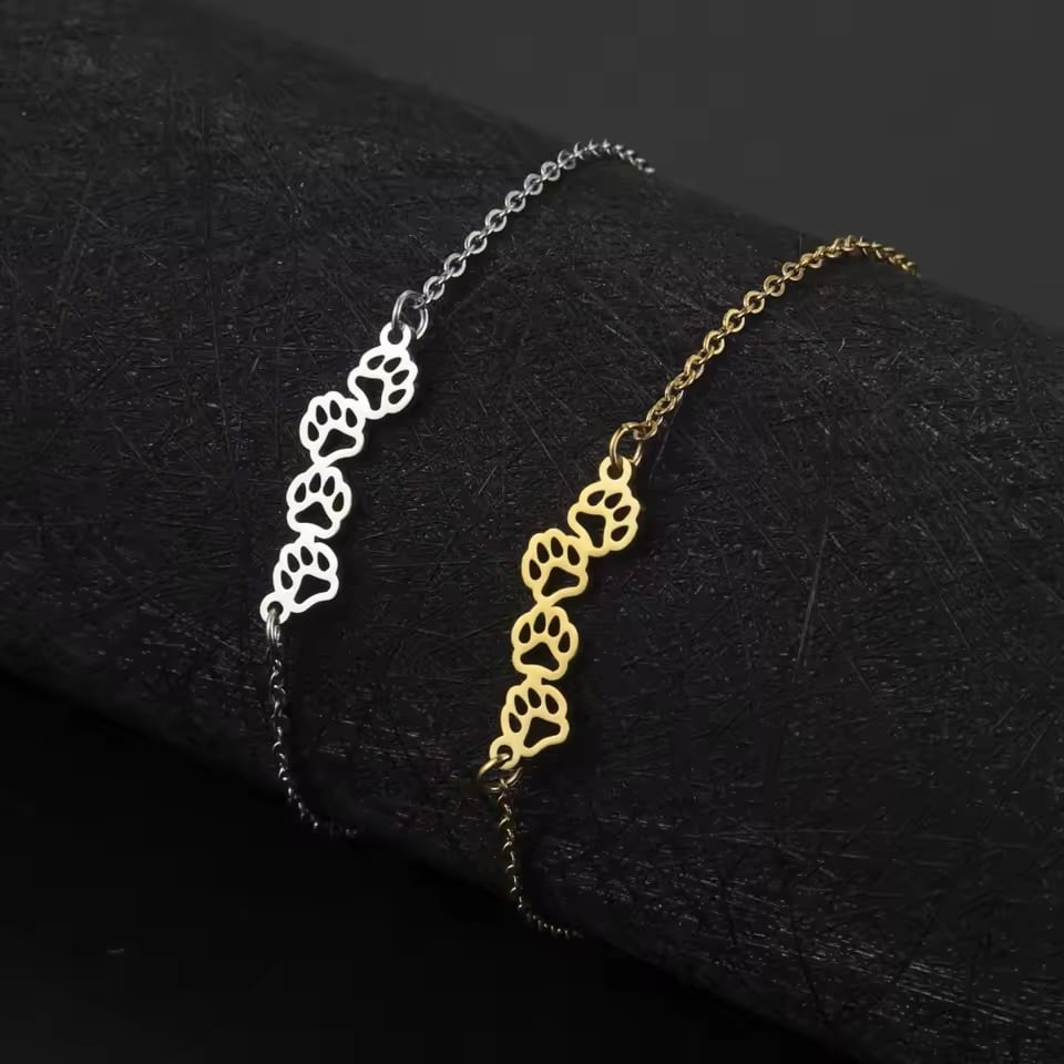 bracelet trace empreinte pas lion argent