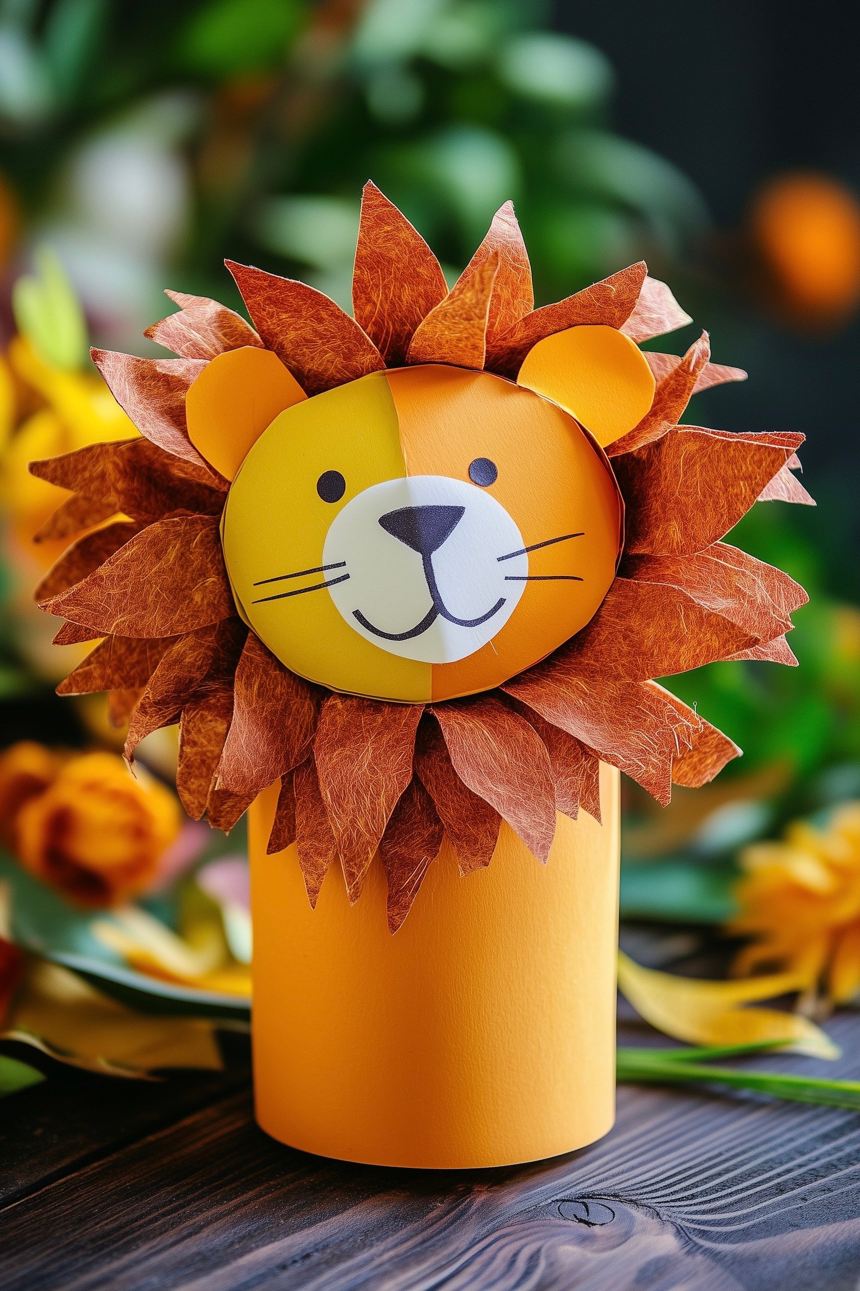carnaval lion pliage bricolage enfant facile