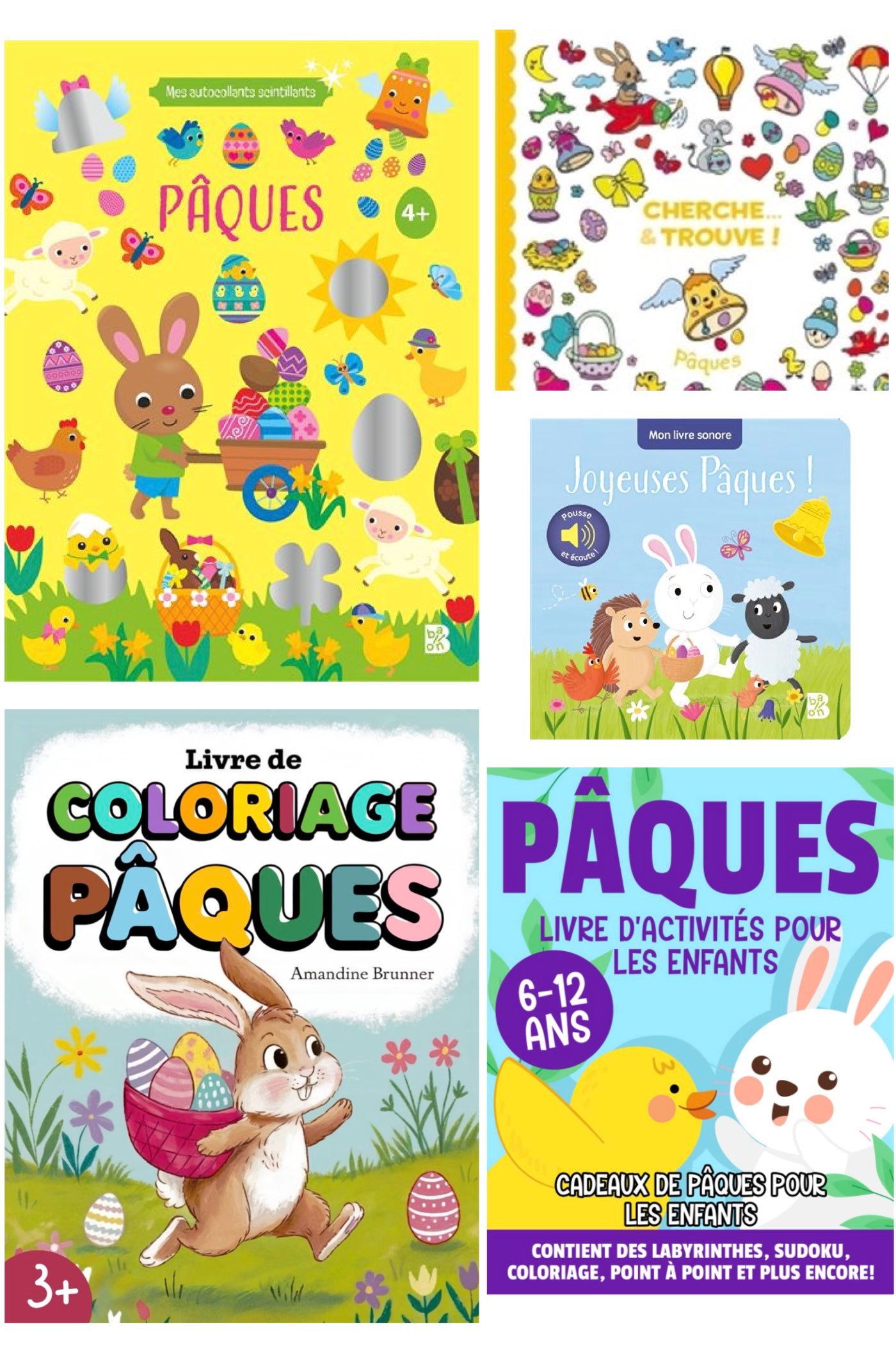 Pâques carnet activité autocollant coloriage bébé primaire