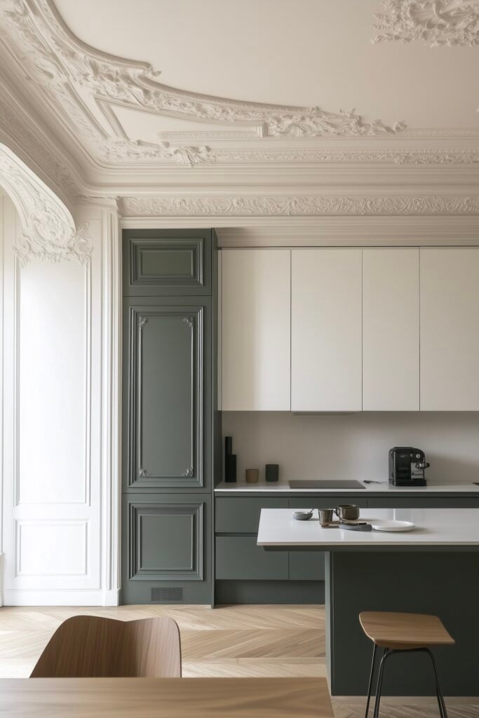 cuisine moderne connectée appartement haussmannien chic