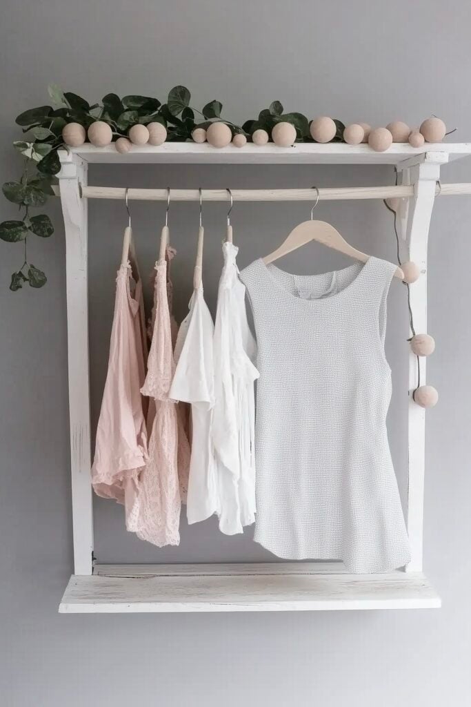 diy mini rangement vêtement bébé mural