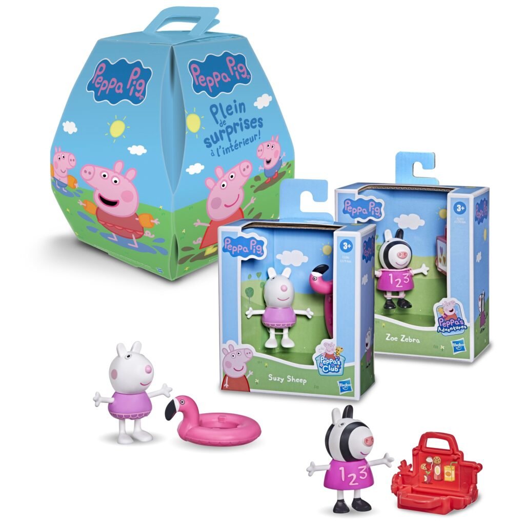 figurine Peppa Pig ane zèbre piscine