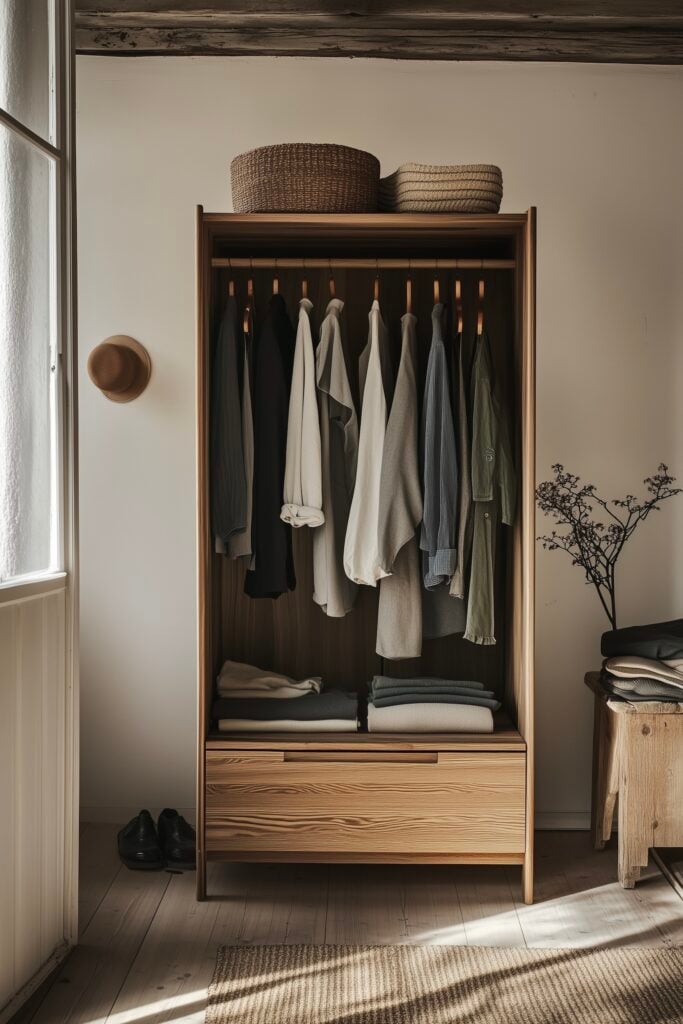 penderie ouverte armoire danoise sans porte