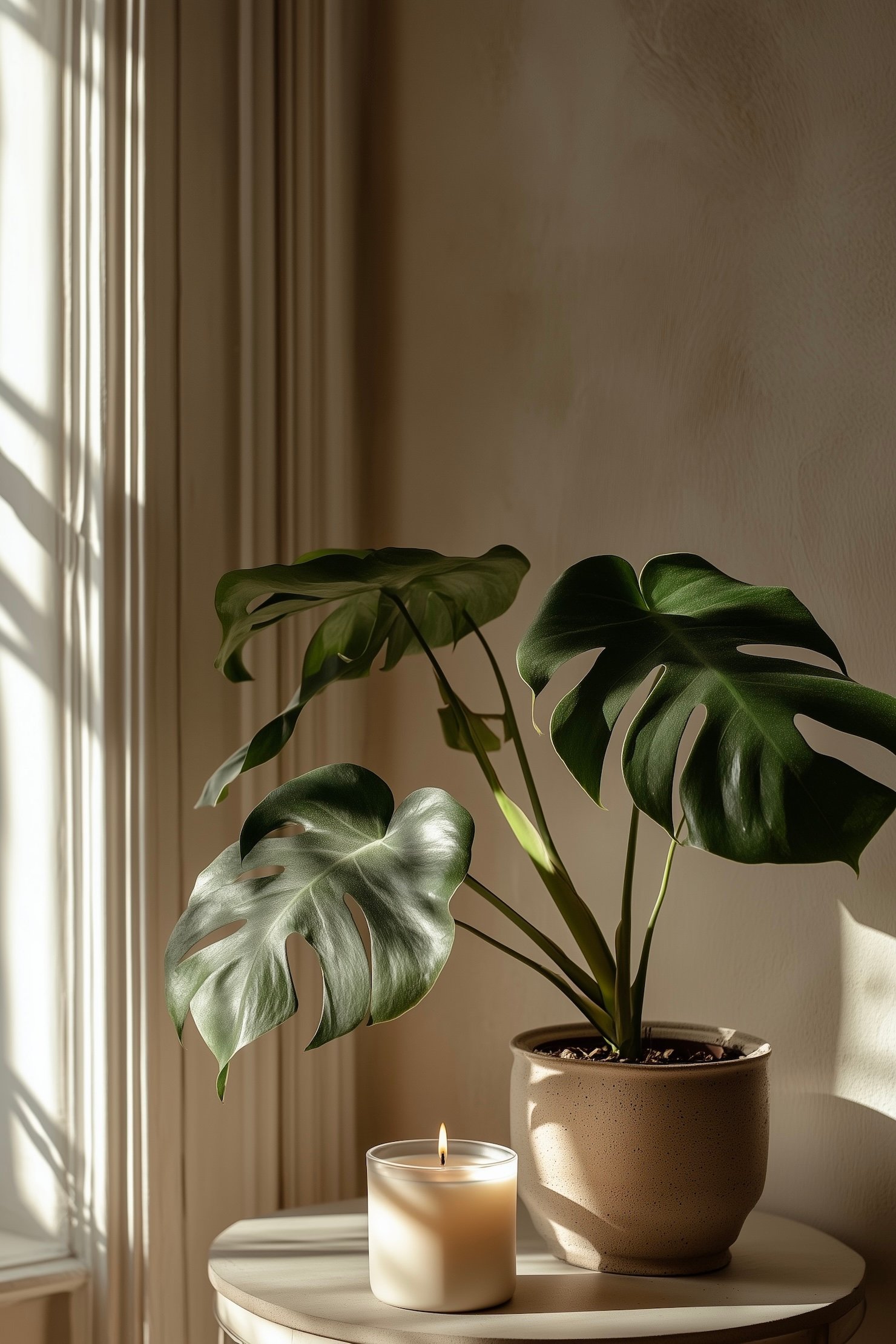 astuce déco réchauffer hiver bougie plante