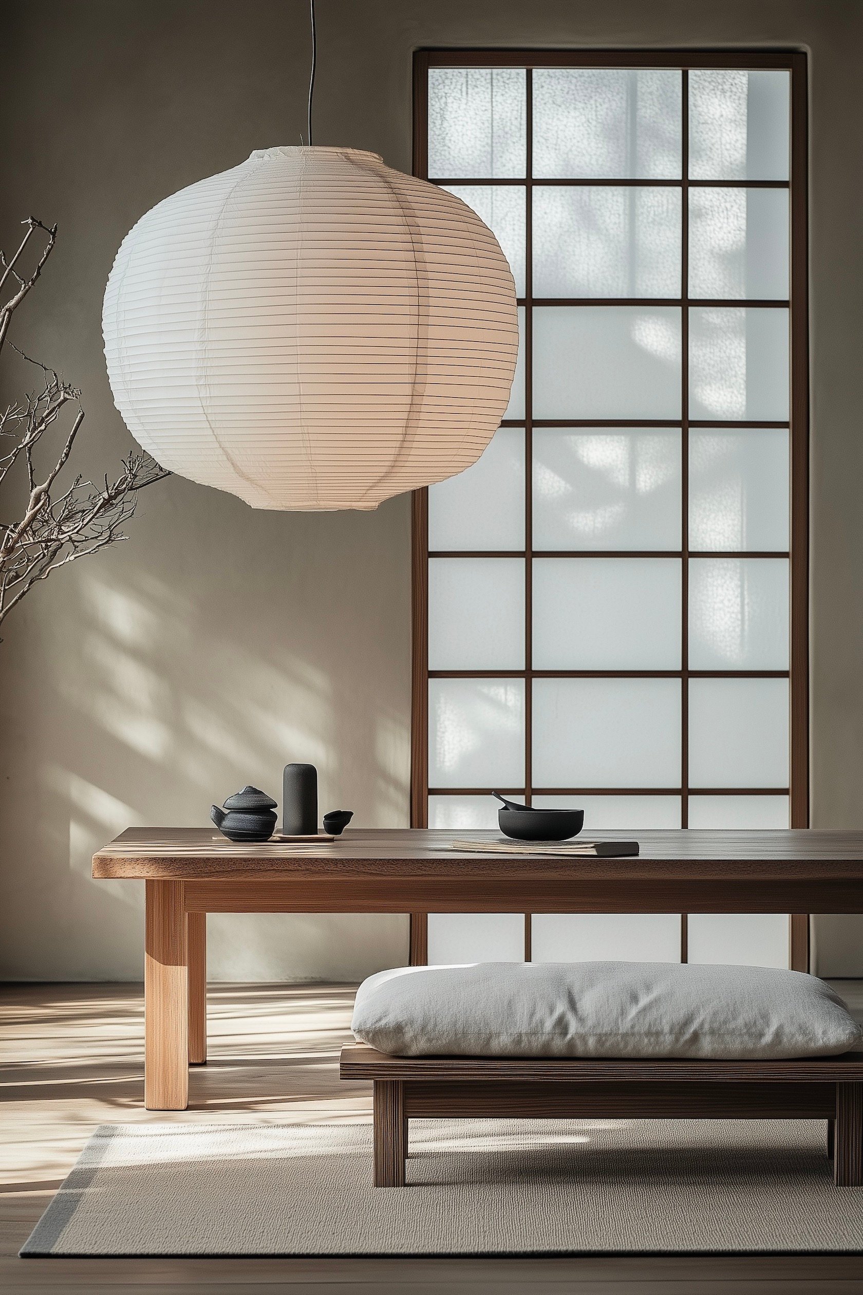 salle à manger fenêtre japonais zen