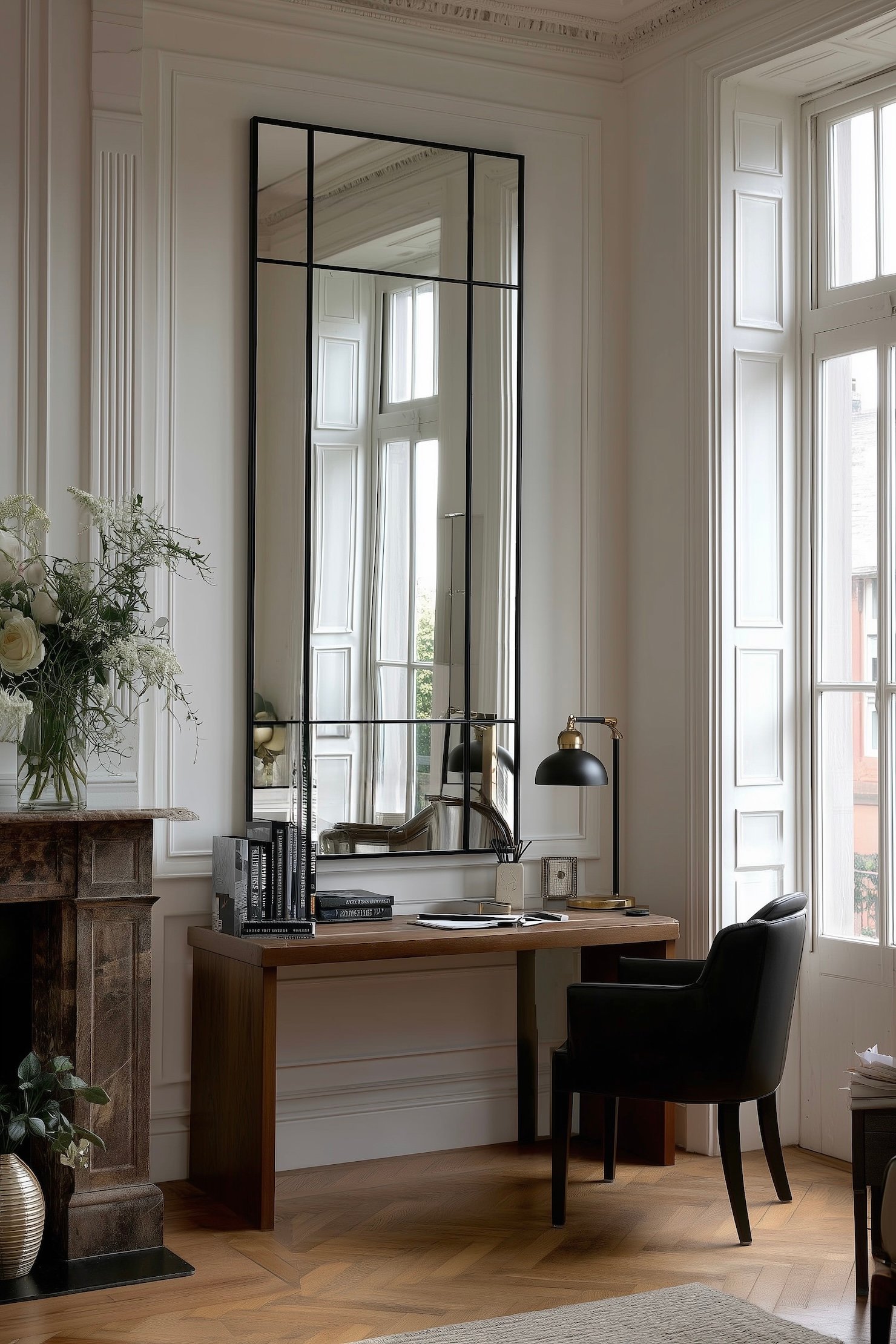 agrandir coin bureau miroir verrière loft