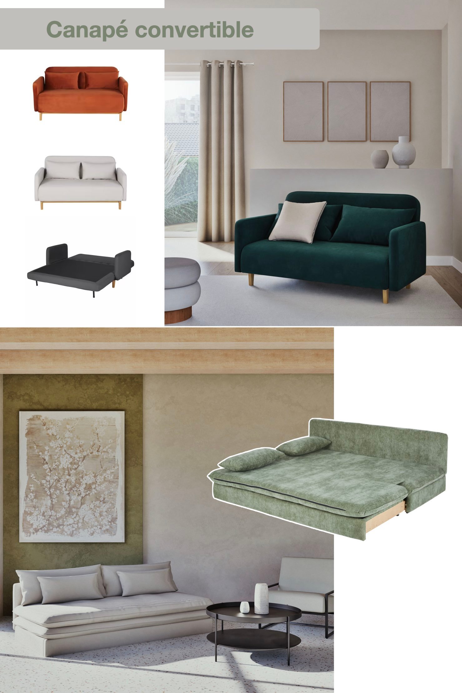 canapé Maison du Monde convertible pas cher