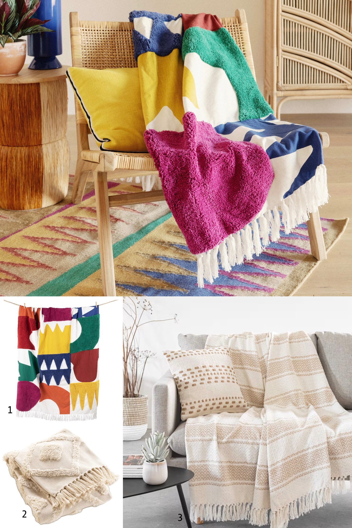 édredon tufté multicolore pop