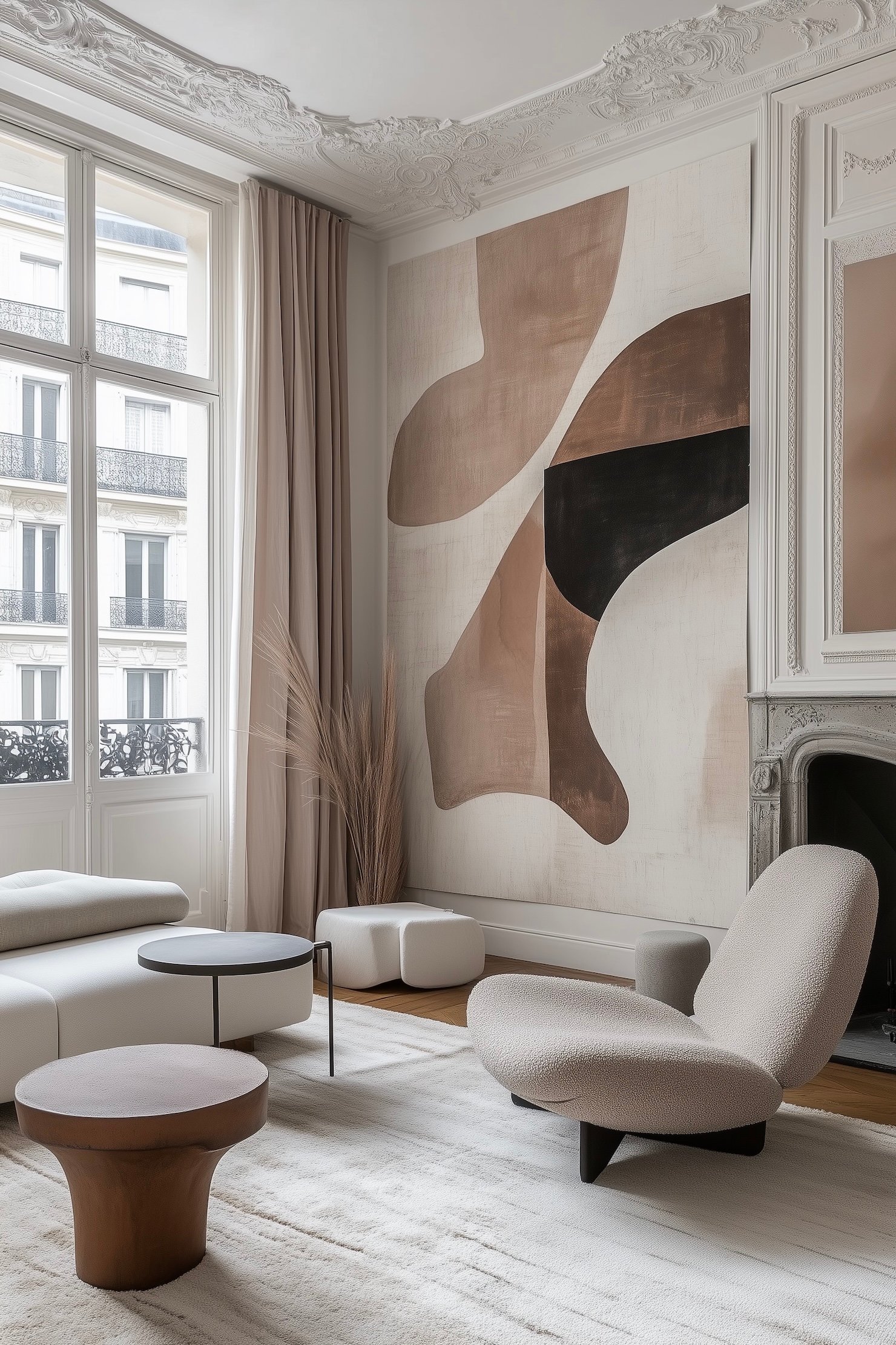 grand tapis salon style parisien