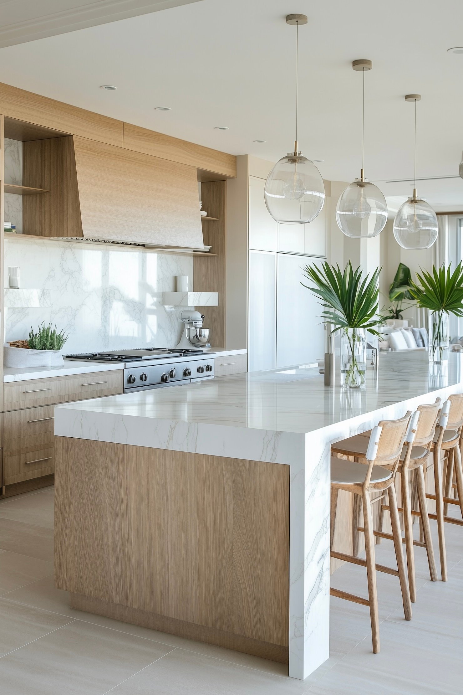 décoration marbre bois mange debout