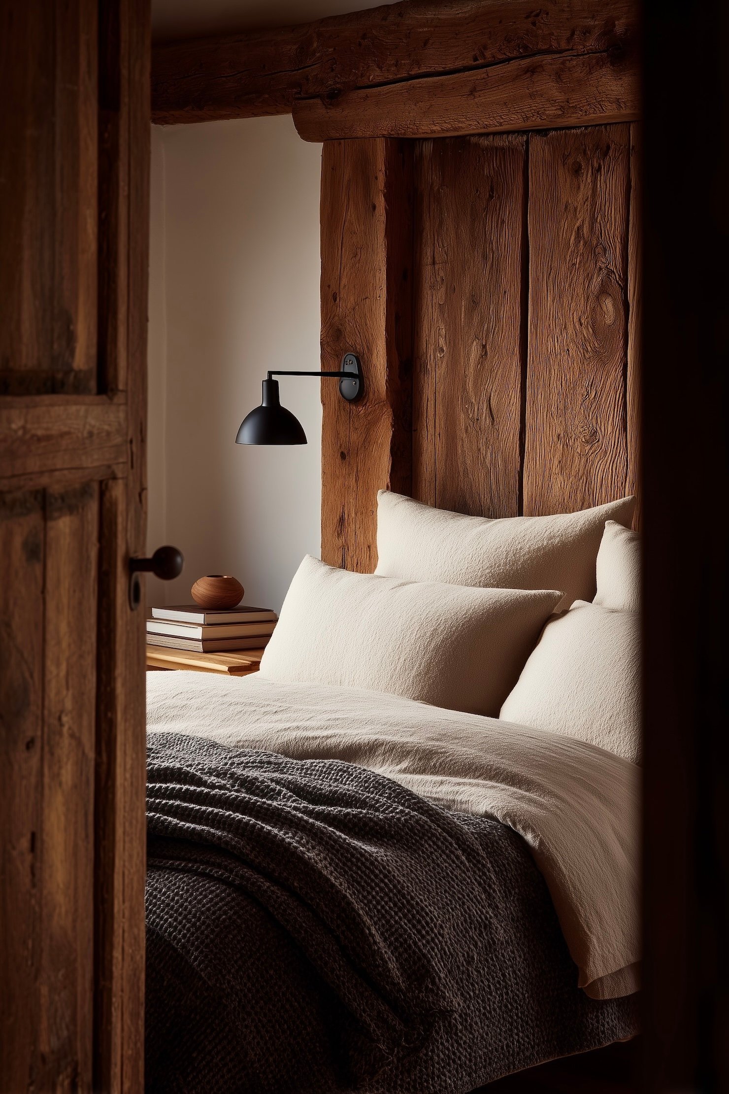 aménagement chalet chambre vintage traditionnelle moderne