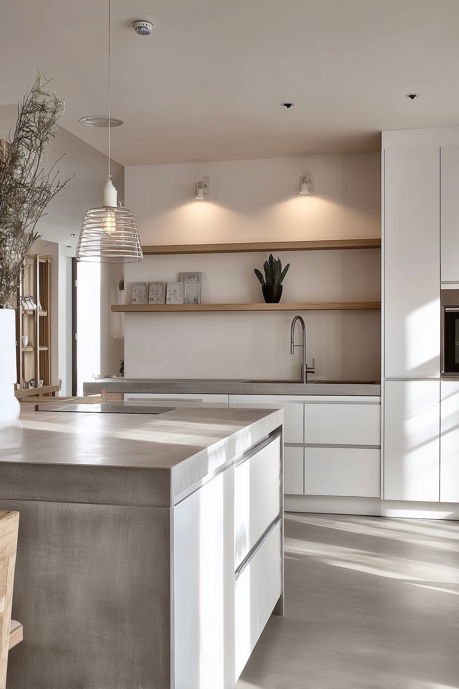 maison de vacances à Varna cuisine blanche béton