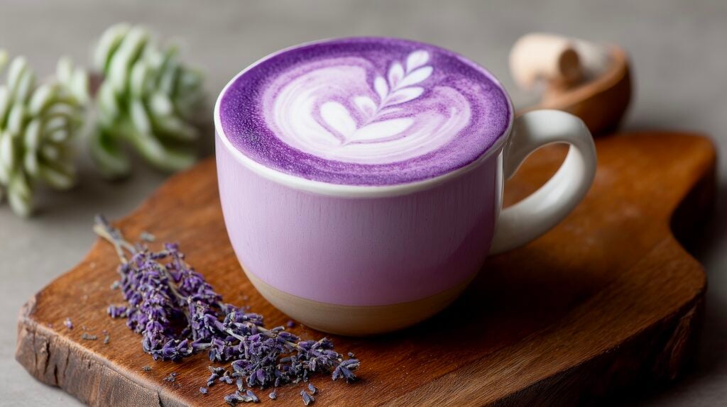 recette ube latte violet facile bio