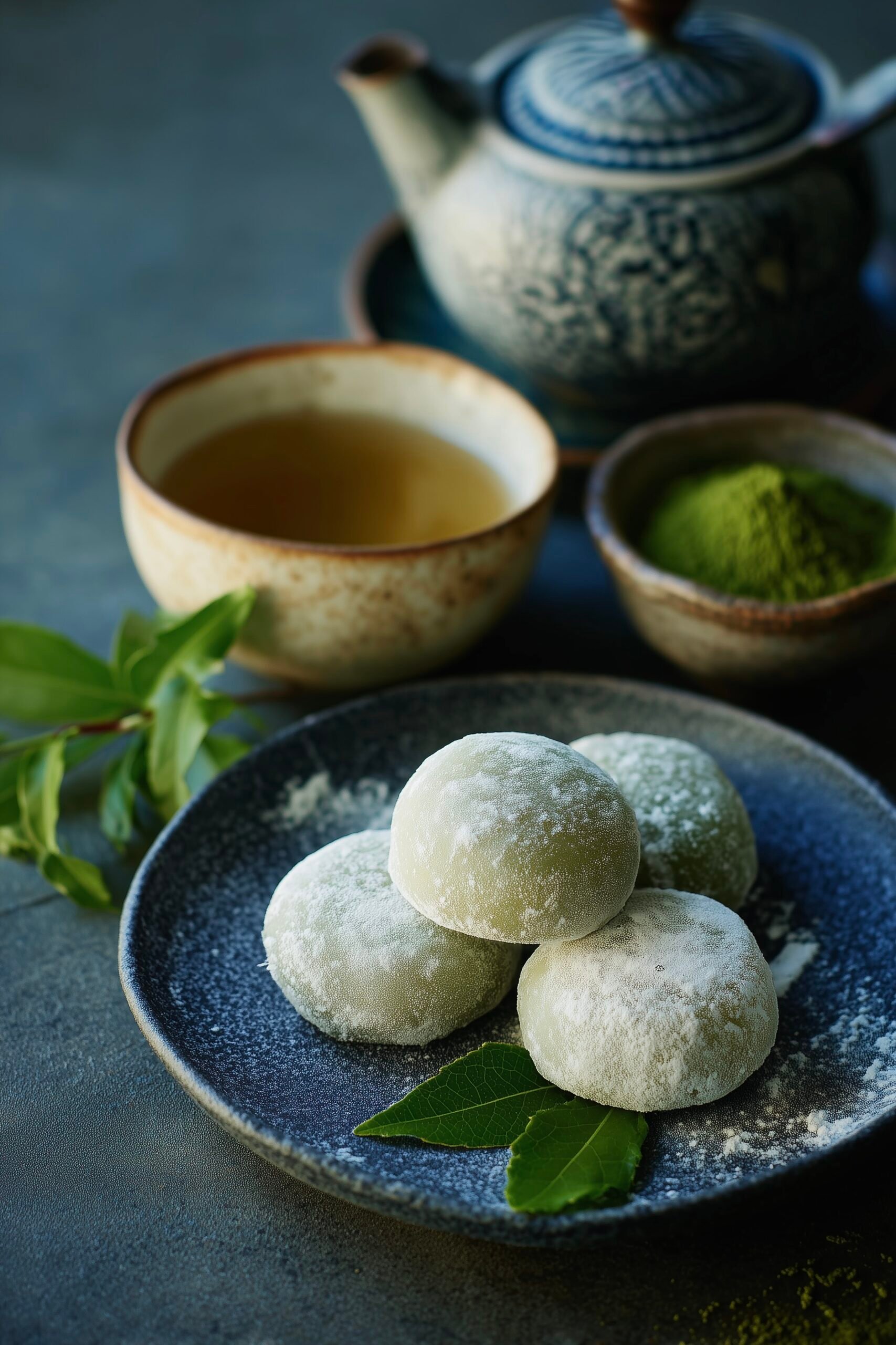 dessert thé vert japonais poudre glacé
