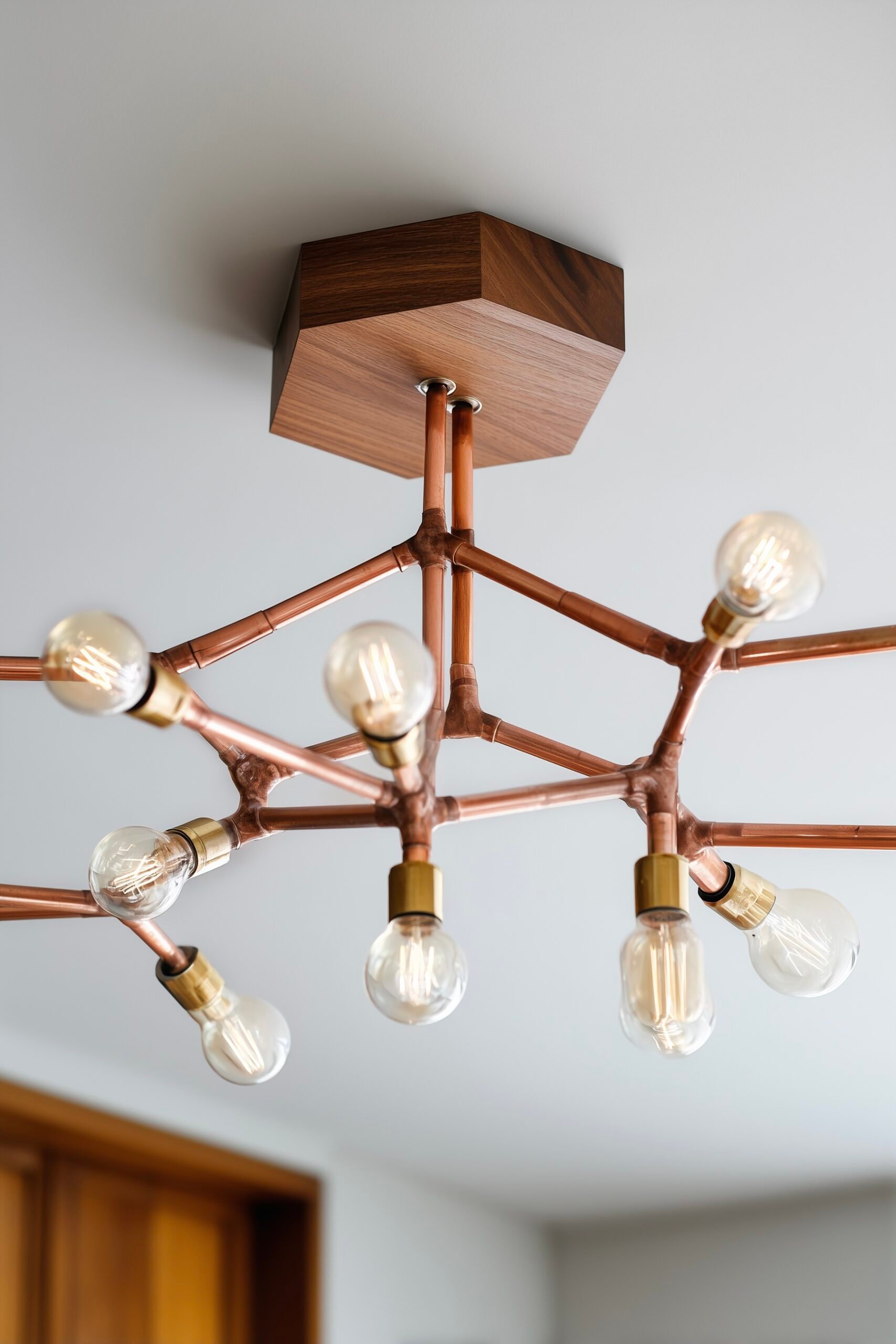 diy déco maison facile lampe plafonnier bois cuir