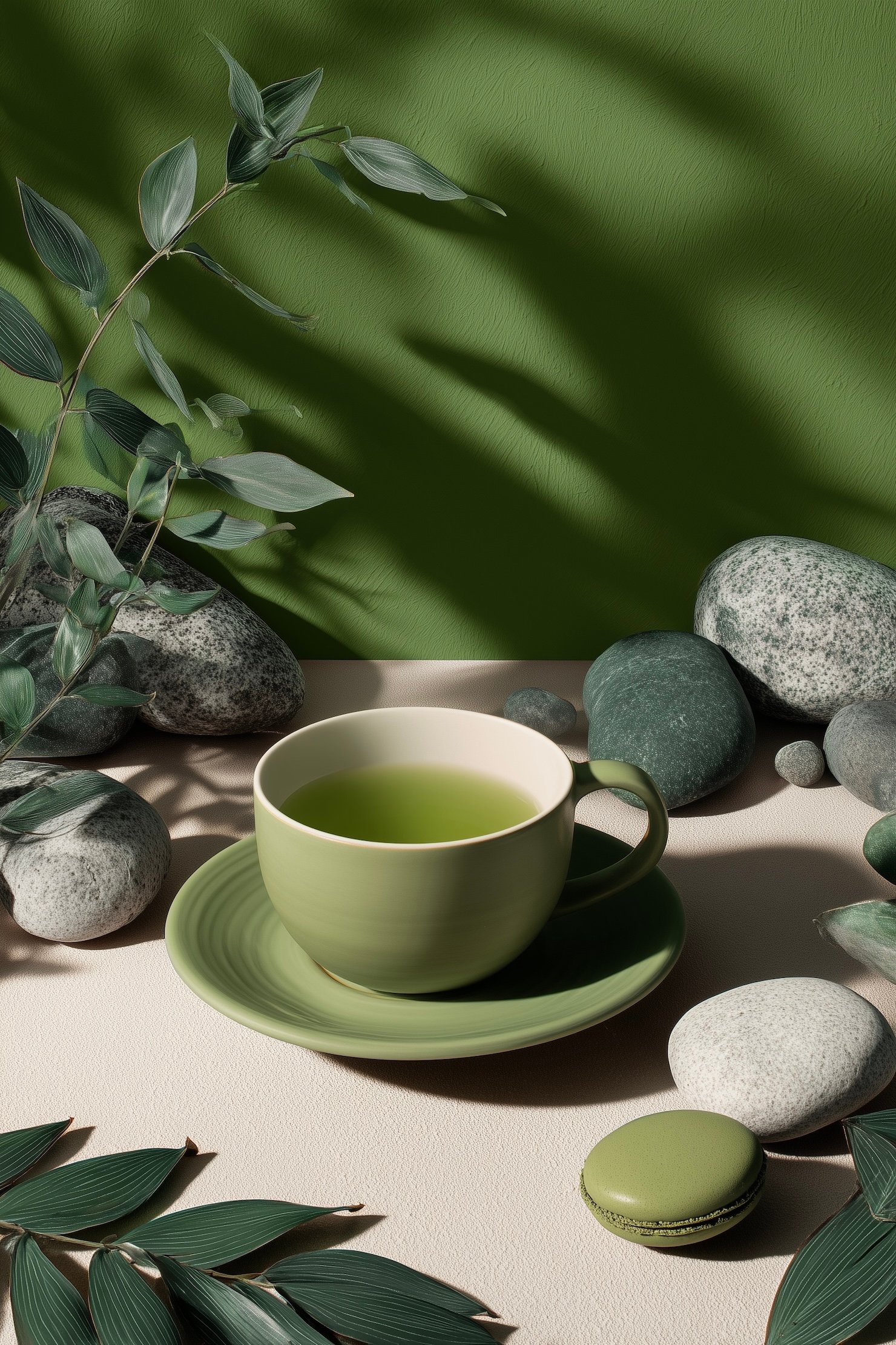 tradition thé Japon macaron vert