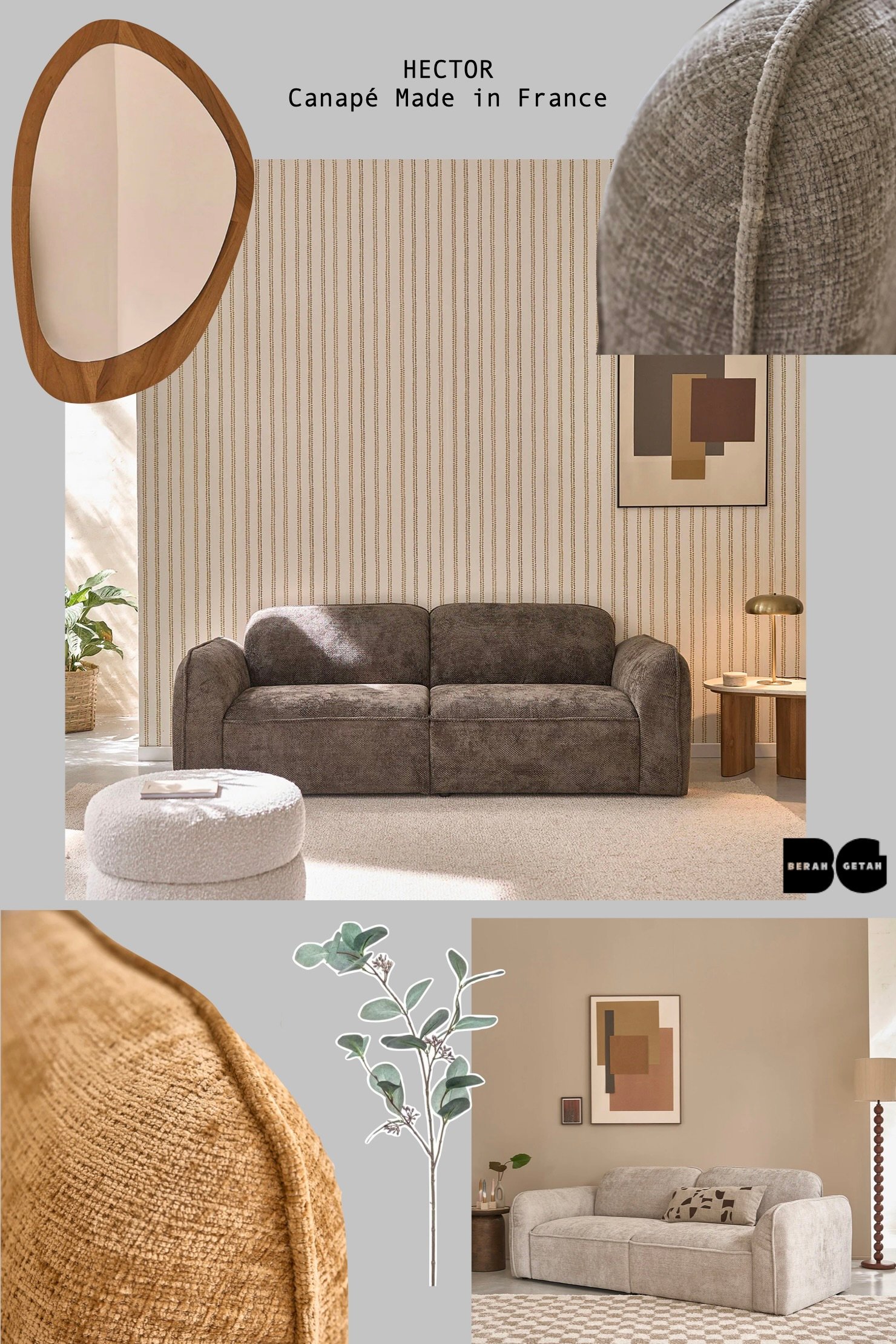 canapé Made in France confort design velours