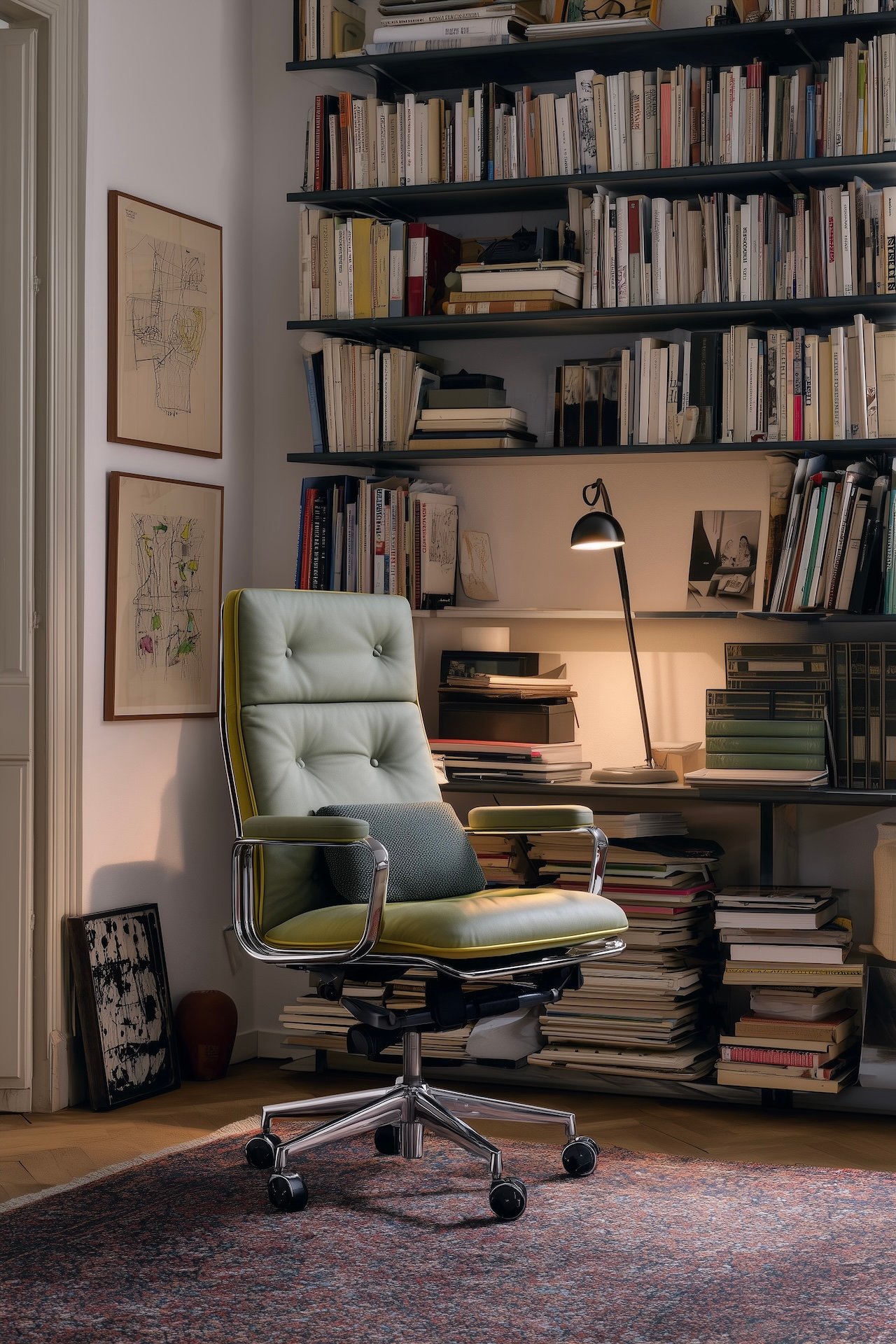 postures ergonomiques travailler bureau couloir hauteur