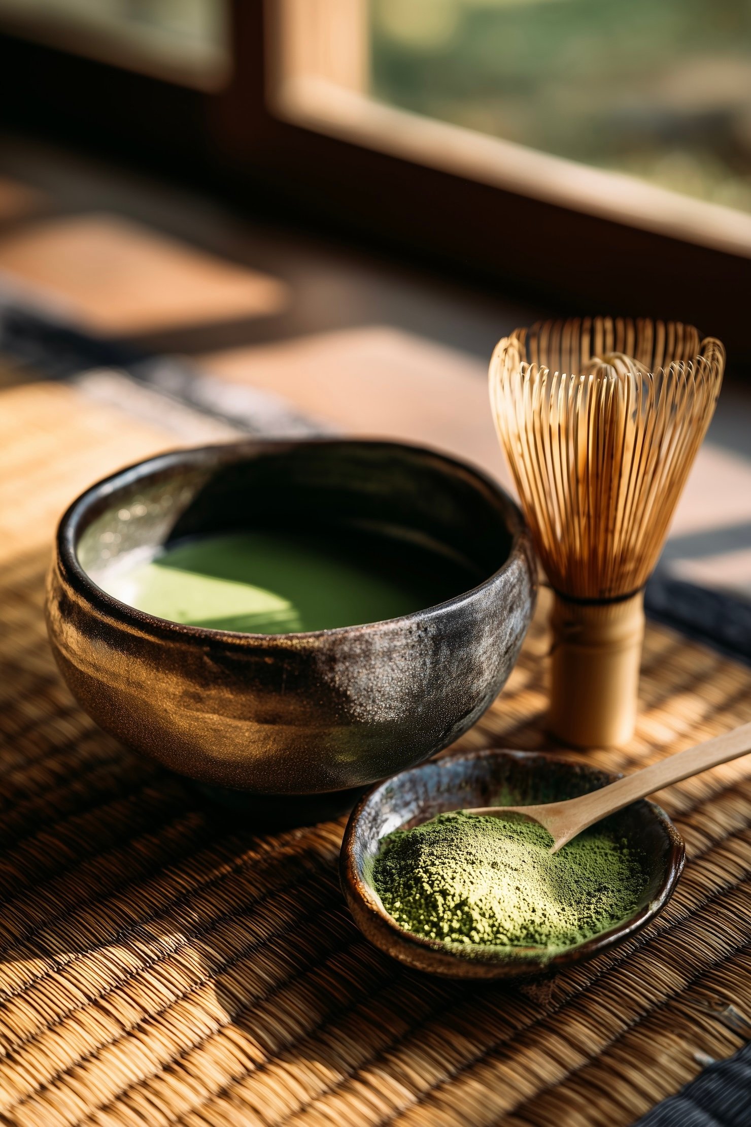 bol matcha chawan fouet bambou rituel japonais zen