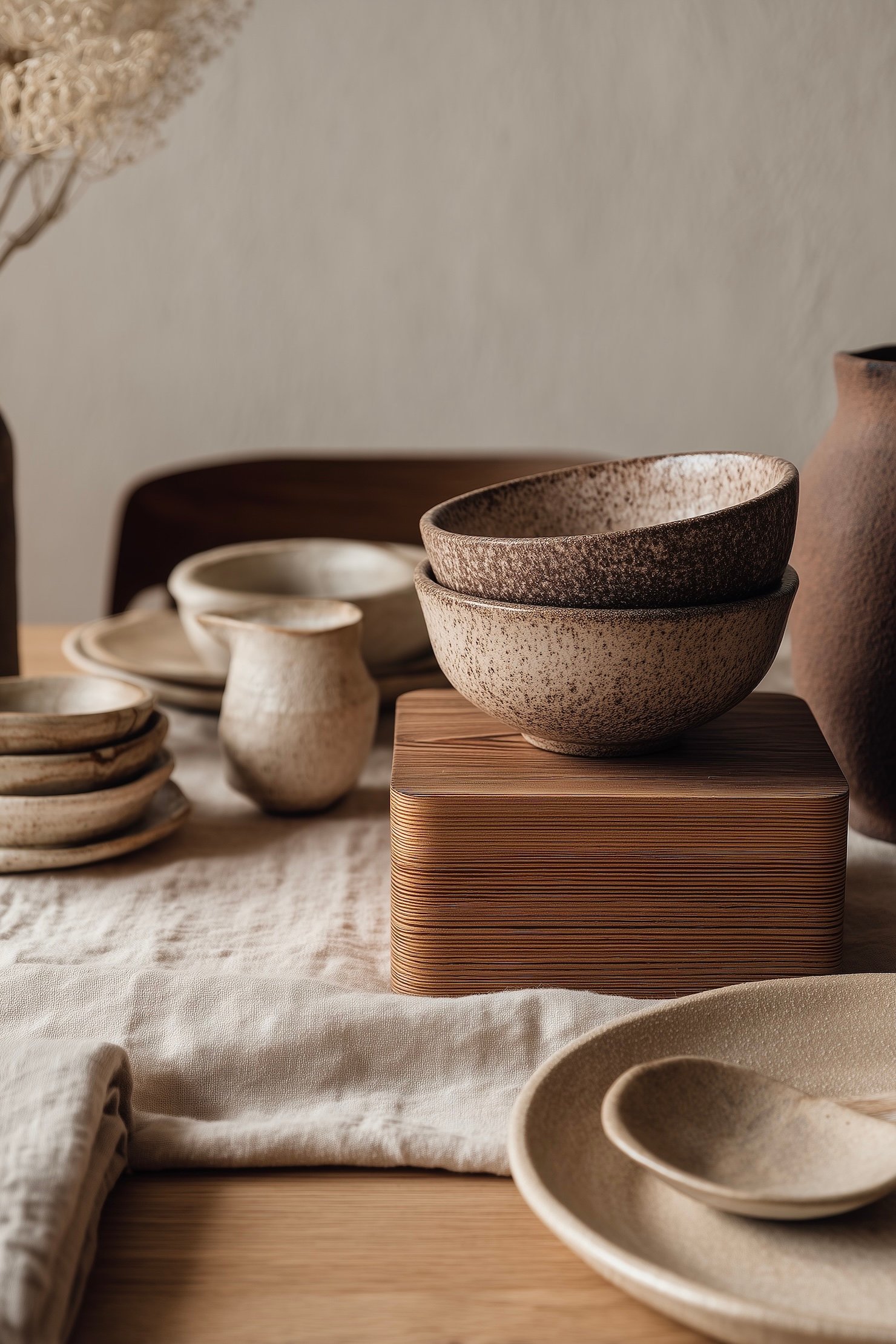 ceramique japonaise ustensiles artisanat textures naturelles minimalisme