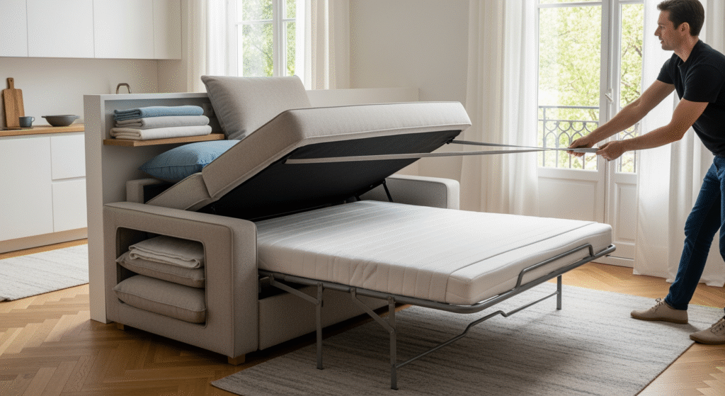 Meilleur canapé convertible pour studio: le guide 2026 avec mesures, matelas et mécanismes