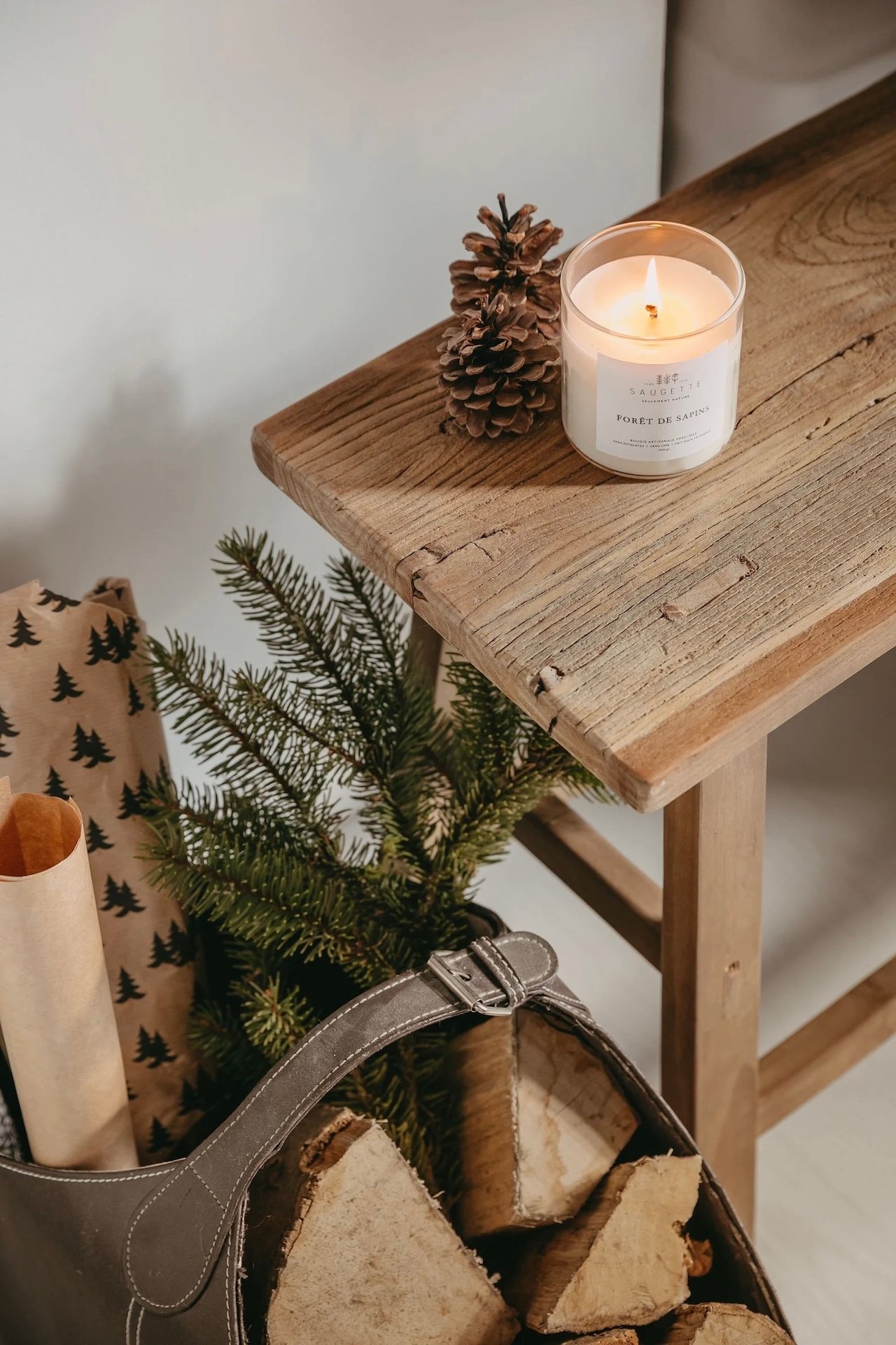 bougie senteur sapin bio naturelle saine