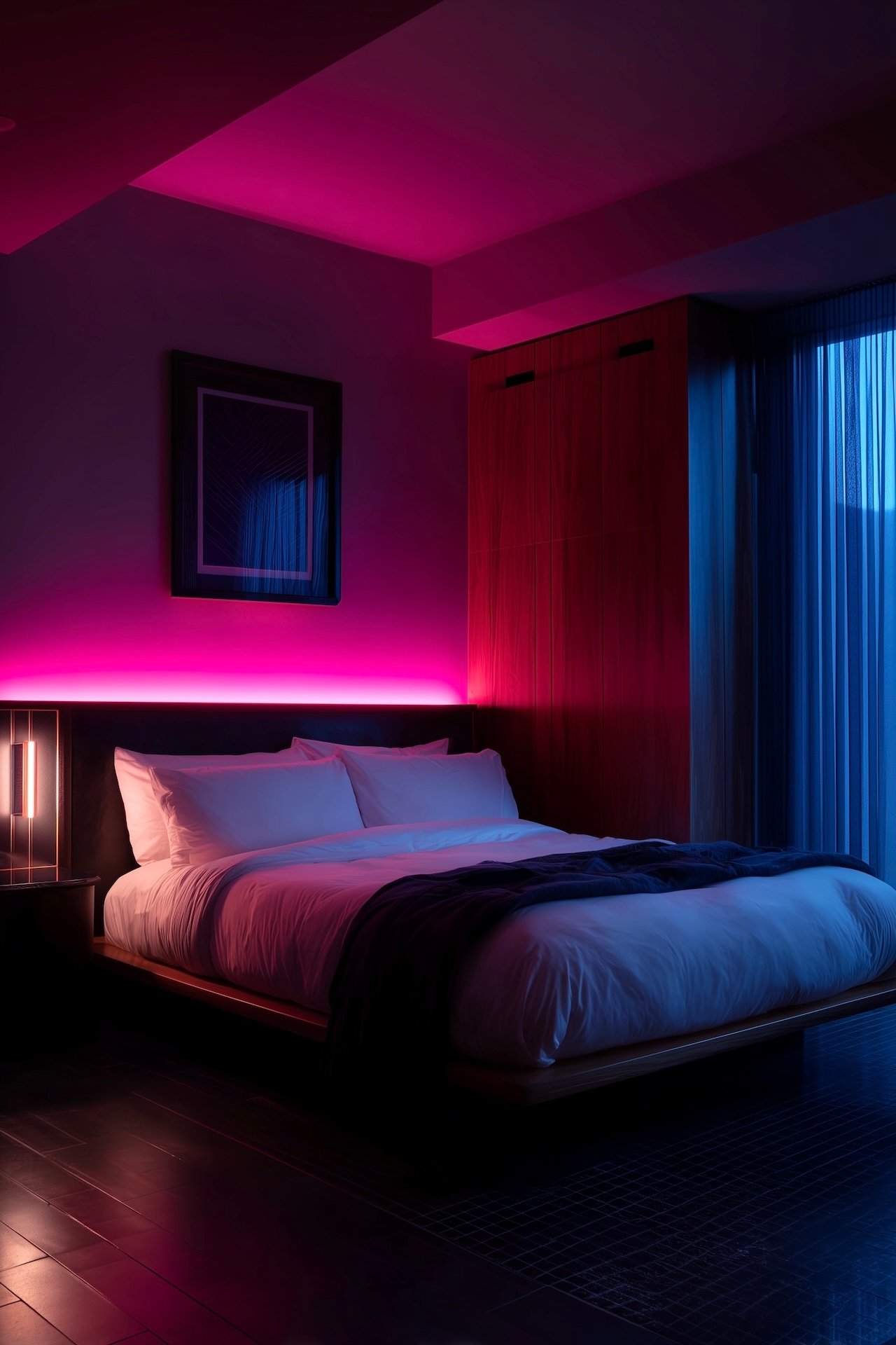 chambre style années 80 fuschia ambiance