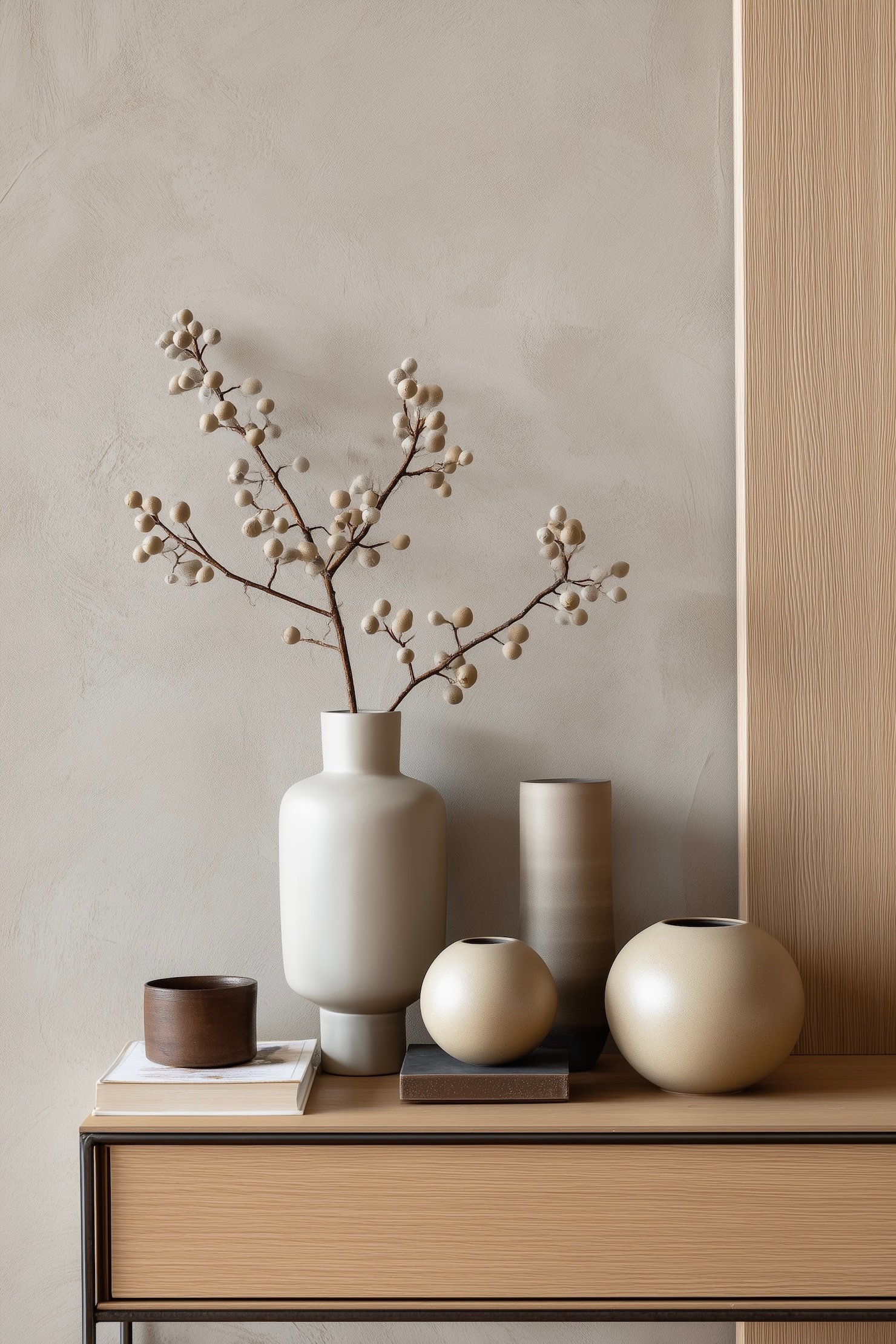 console fine haute bois métal couloir