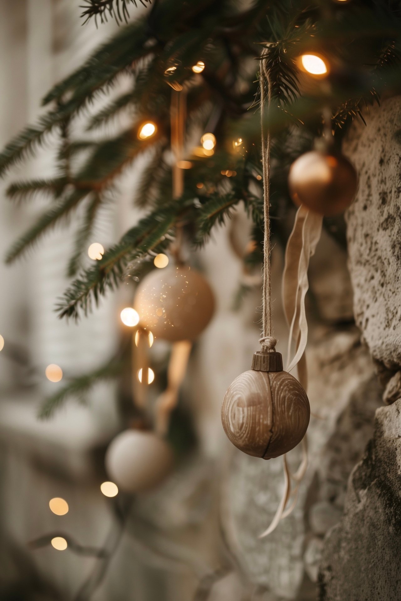 décoration boule sapin bois artisanat