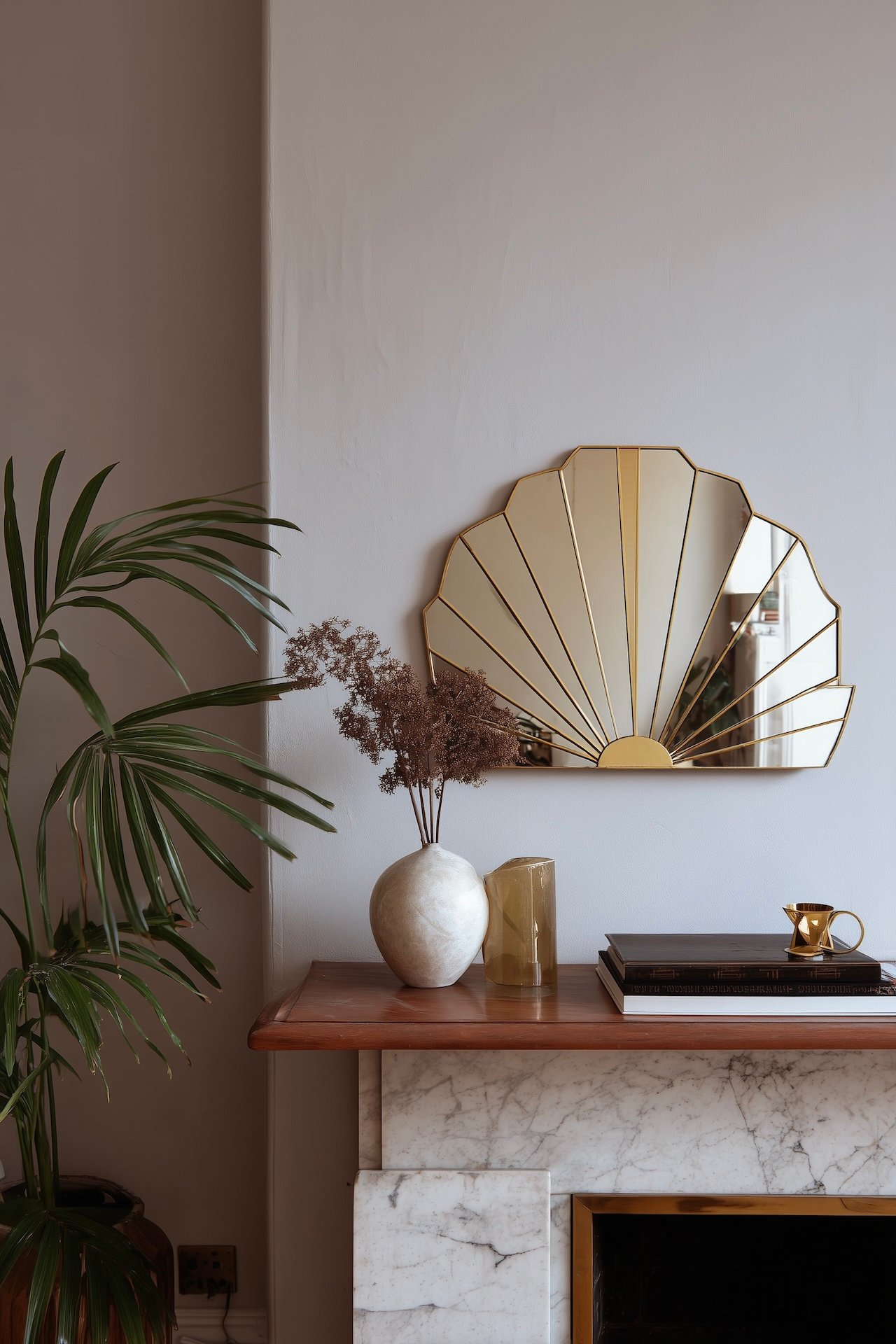 miroir éventail Art Déco retro vintage design