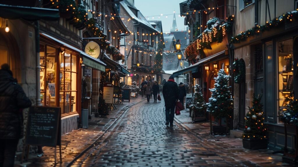 Noël petites villes françaises province
