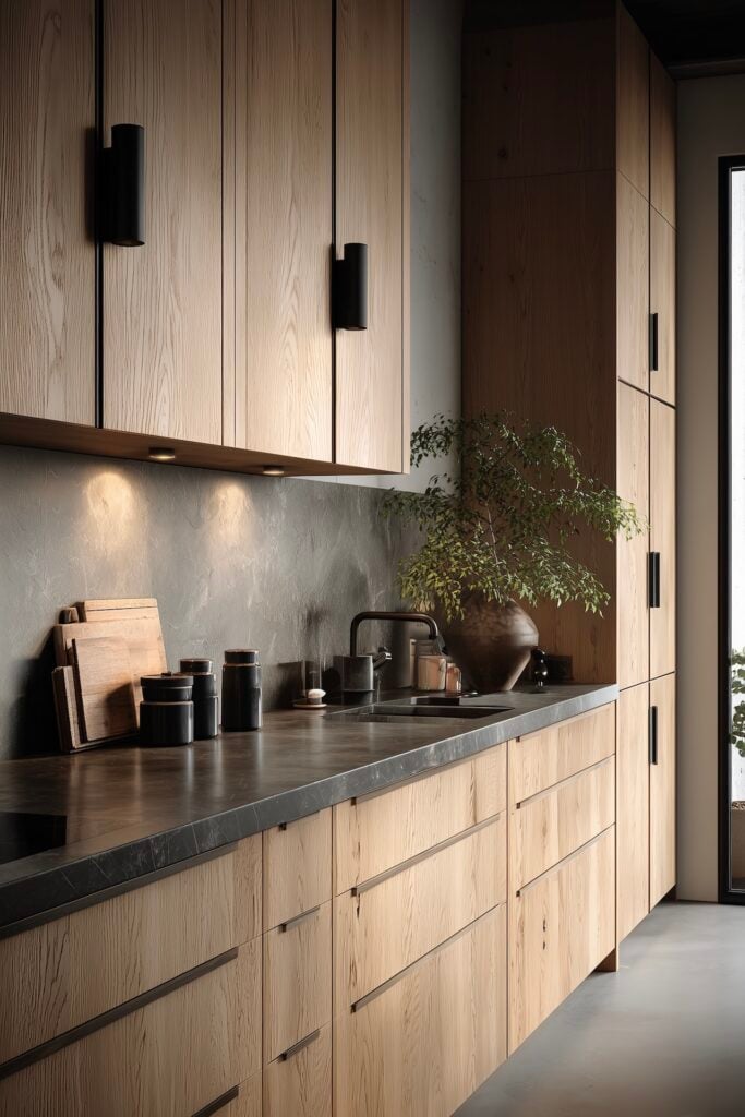 cuisine bois minimaliste japandi naturel