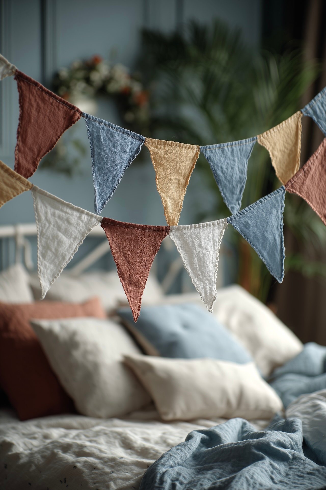 diy déco rapide guirlande fanion chambre