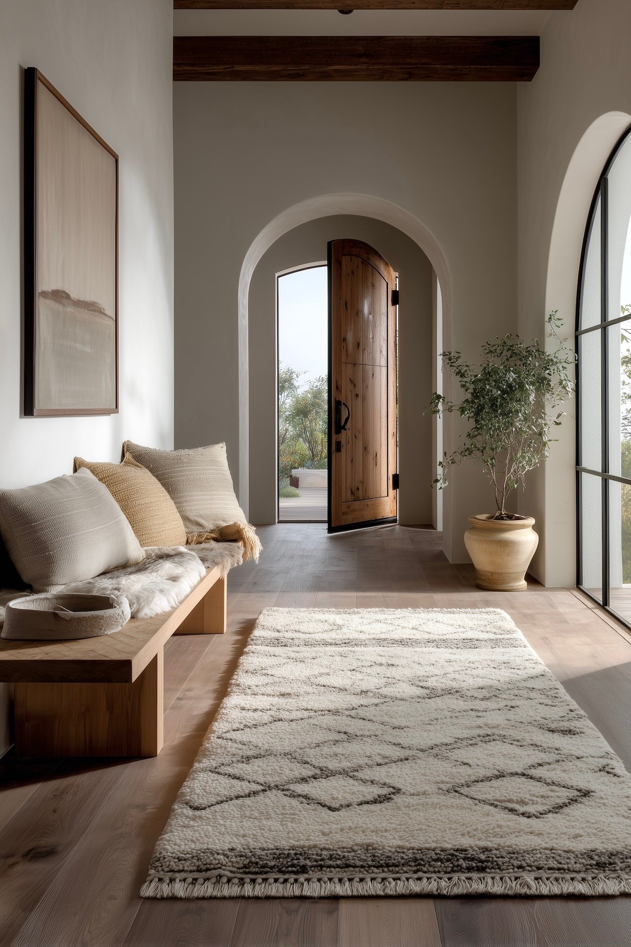 fabriquer banc entrée brut planche bois massif