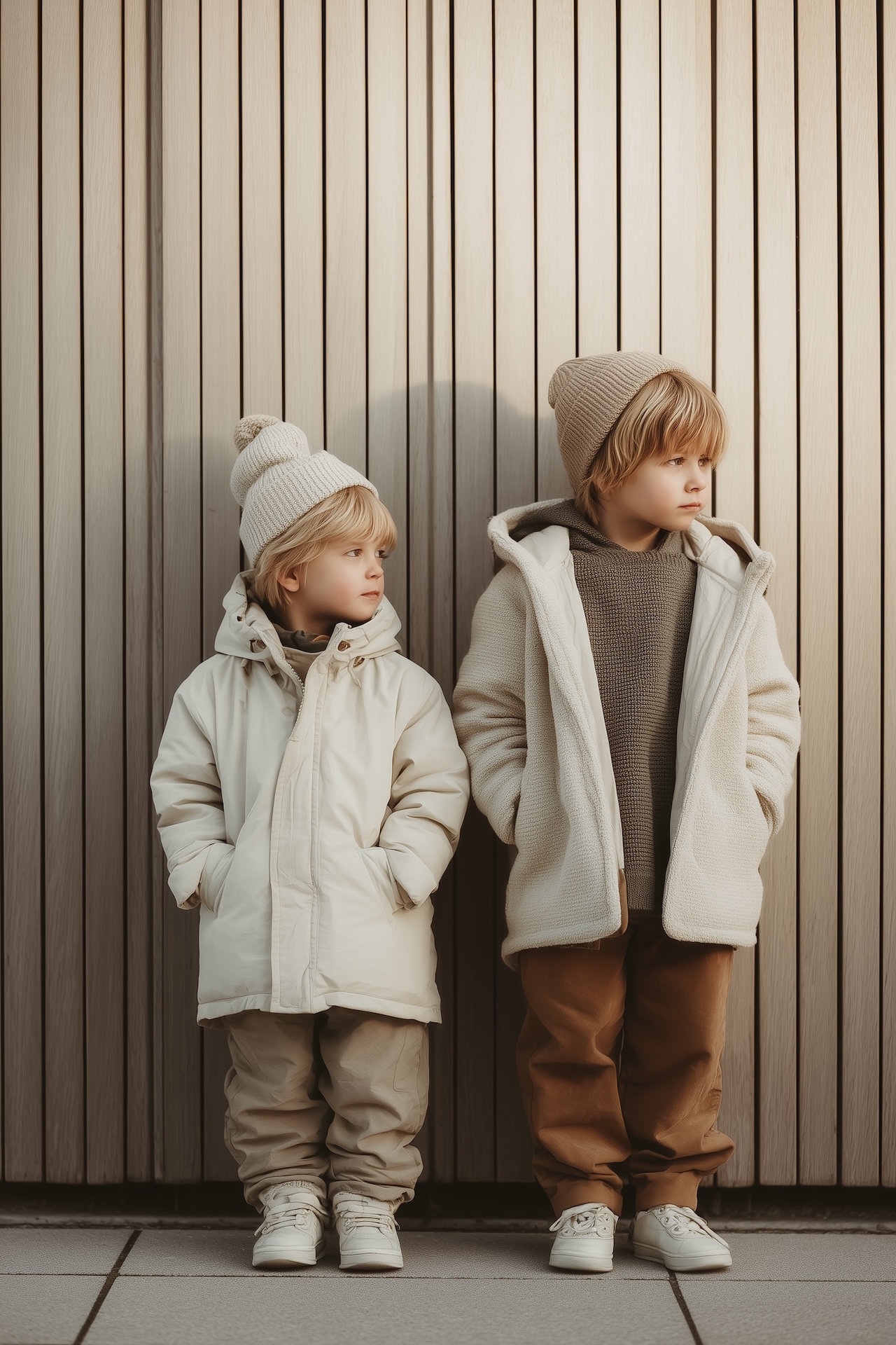 frères photo hivernale golden hour