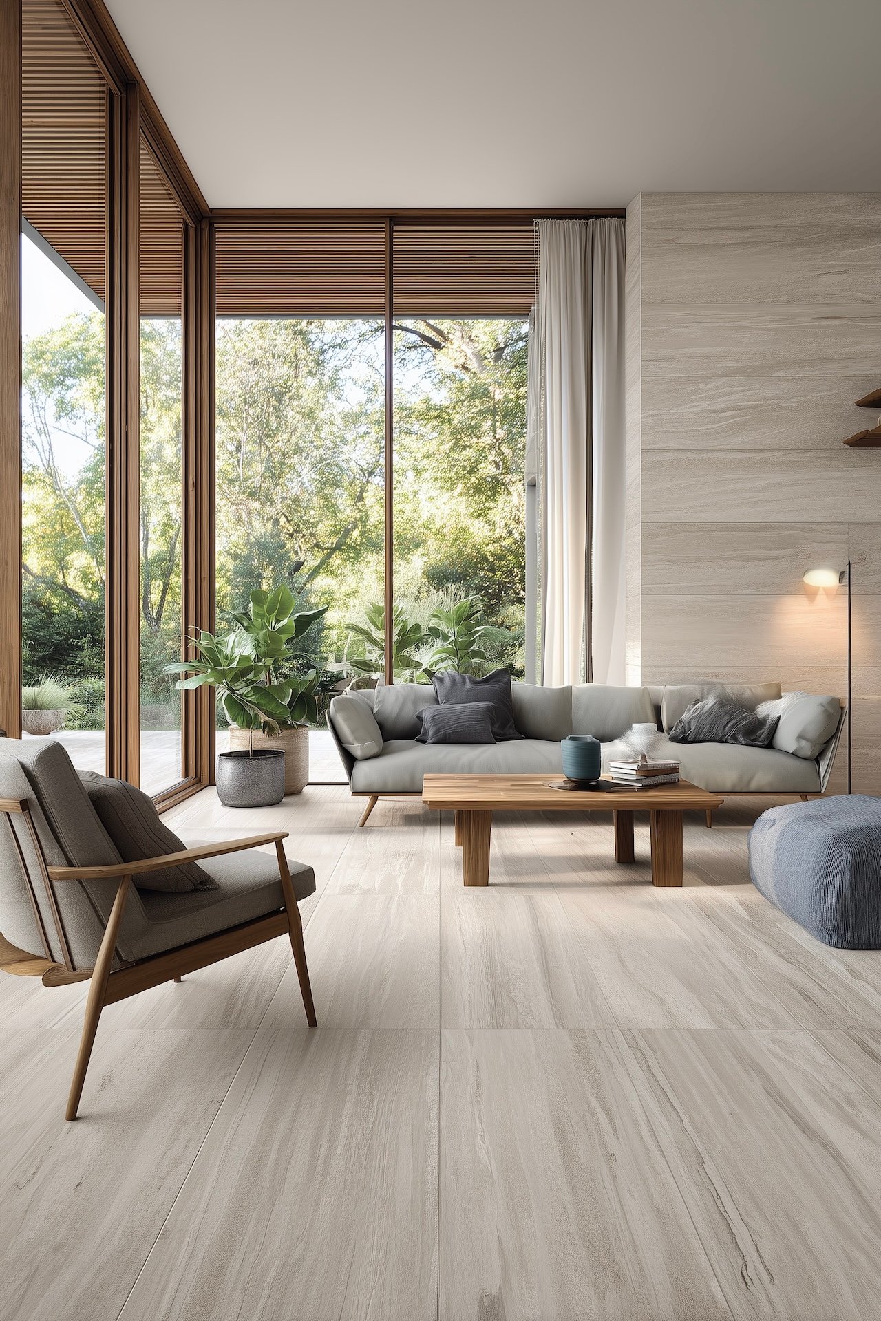 sol matériaux faciles à nettoyer salon famille