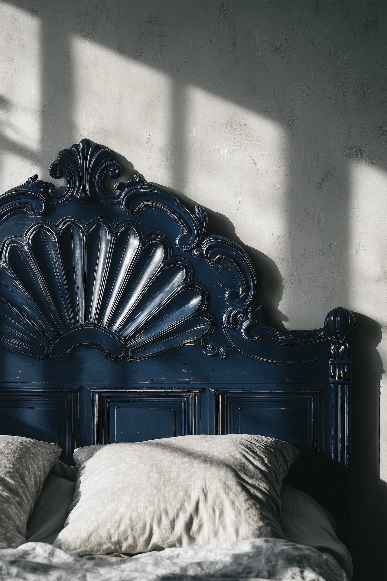 tête de lit bleu bois relooker meuble ancien sans poncer