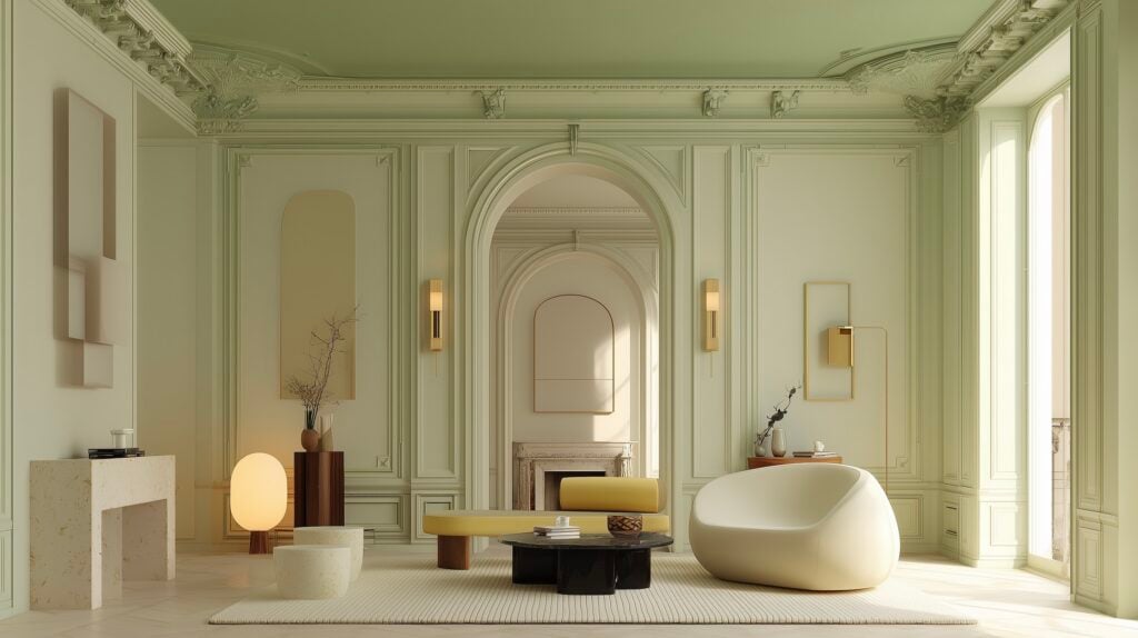 conseil architecte peinture plafond bas salon couleur