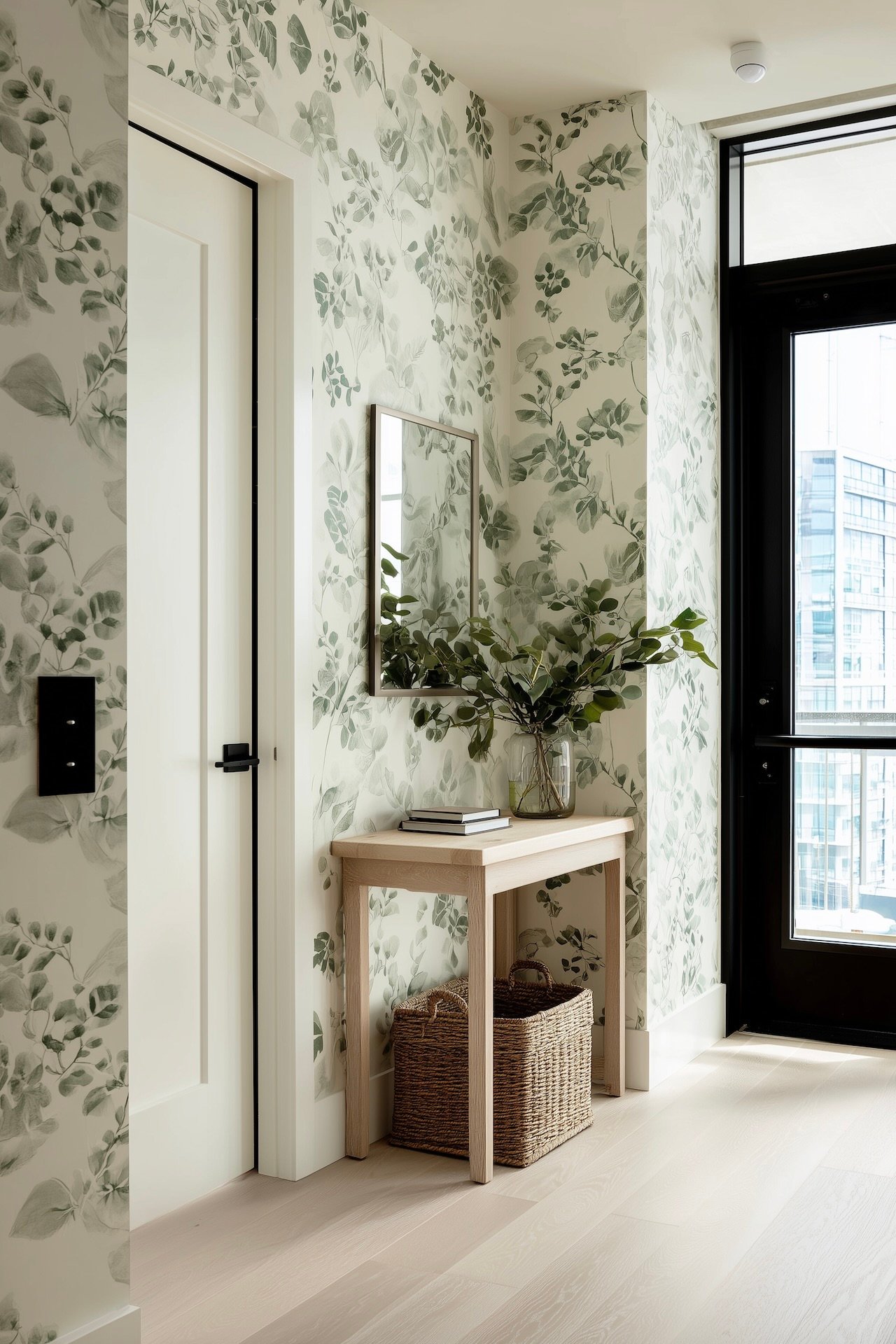 décor nature feuille lierre motif mural