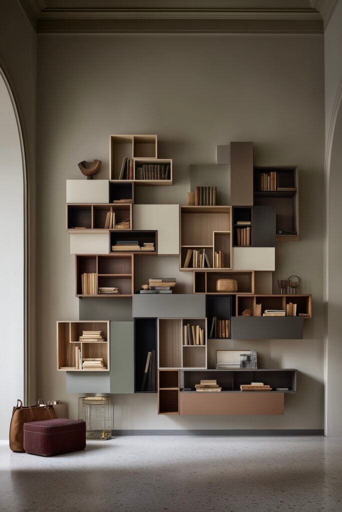 étagère modulable bloc case bois coloré organisation