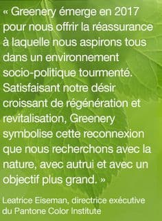 Pantone Vert Greenery la couleur de l’année 2017