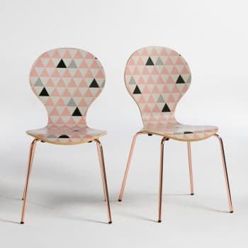 Chaise fourmi triangle scandinave cuivre